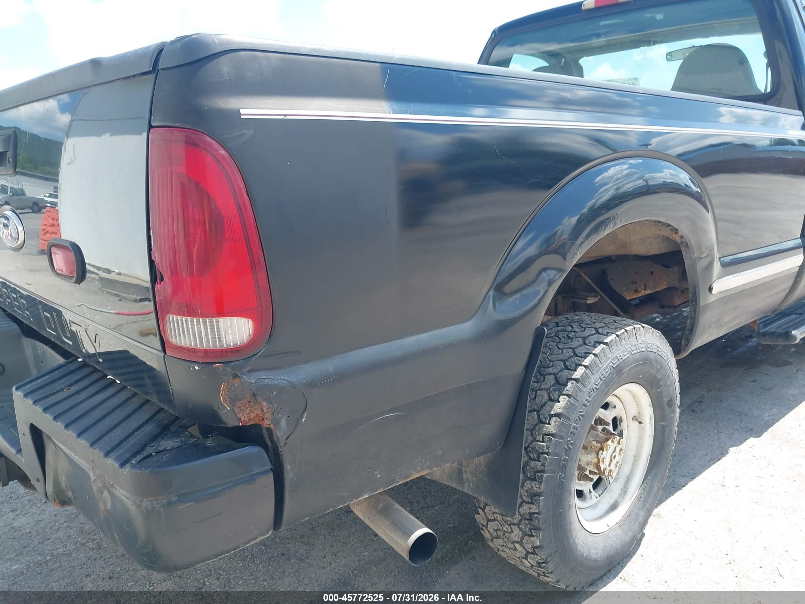 2004 Ford F250 Super Duty Black vin: 3FTNF21L24MA09164