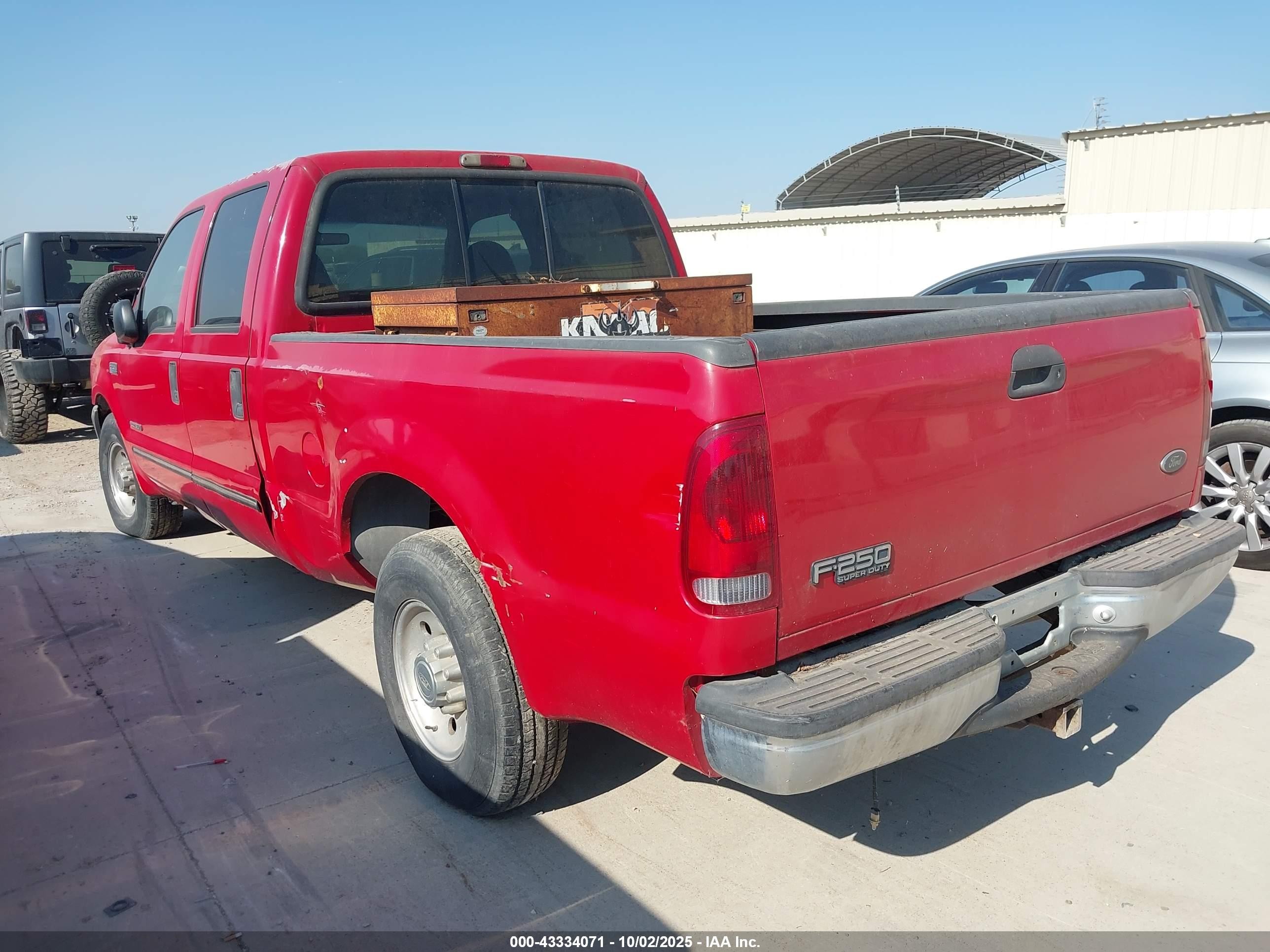 2000 Ford F-250 Lariat/xl/xlt Red vin: 3FTNW20F0YMA62253
