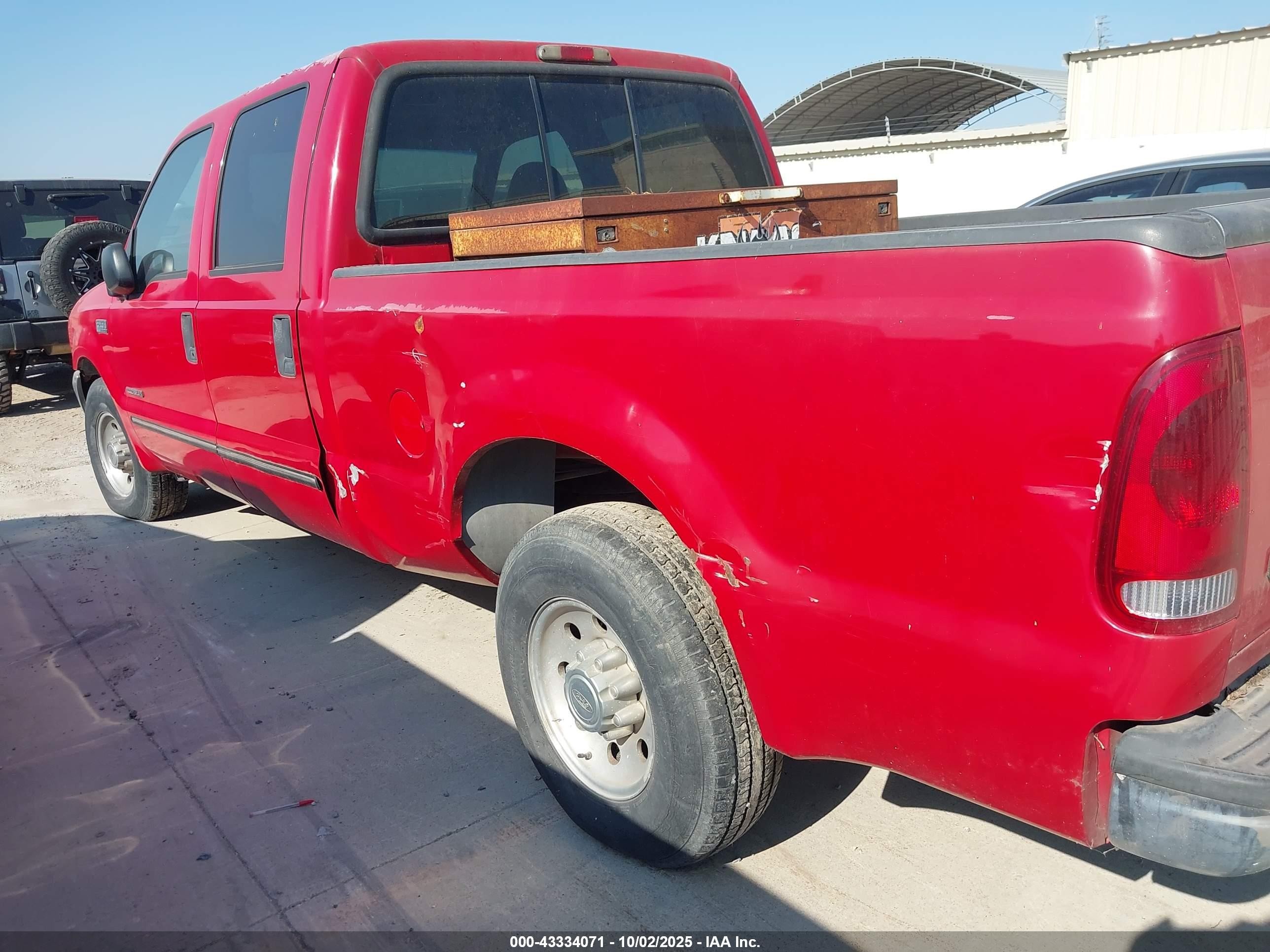 2000 Ford F-250 Lariat/xl/xlt Red vin: 3FTNW20F0YMA62253