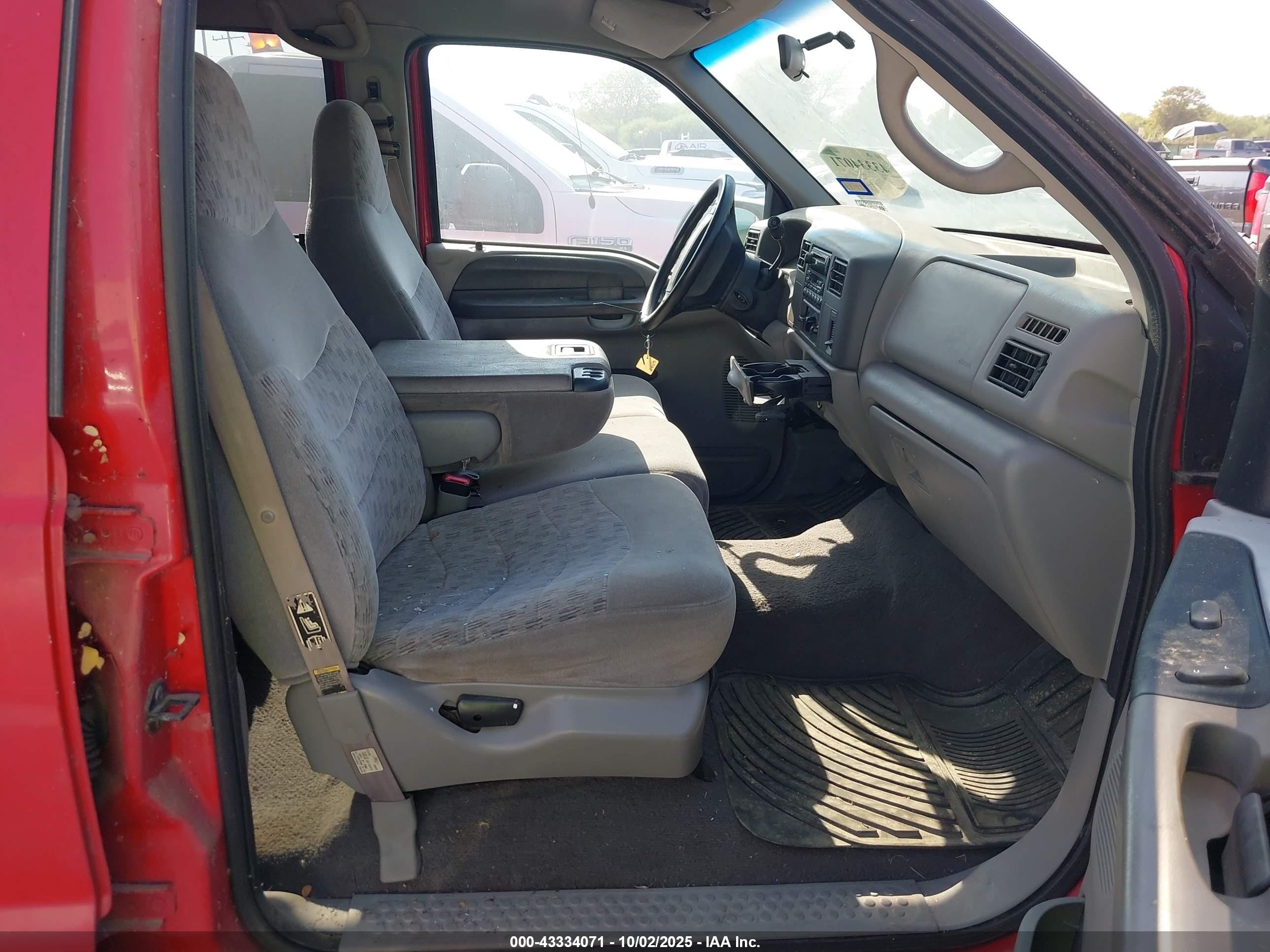 2000 Ford F-250 Lariat/xl/xlt Red vin: 3FTNW20F0YMA62253