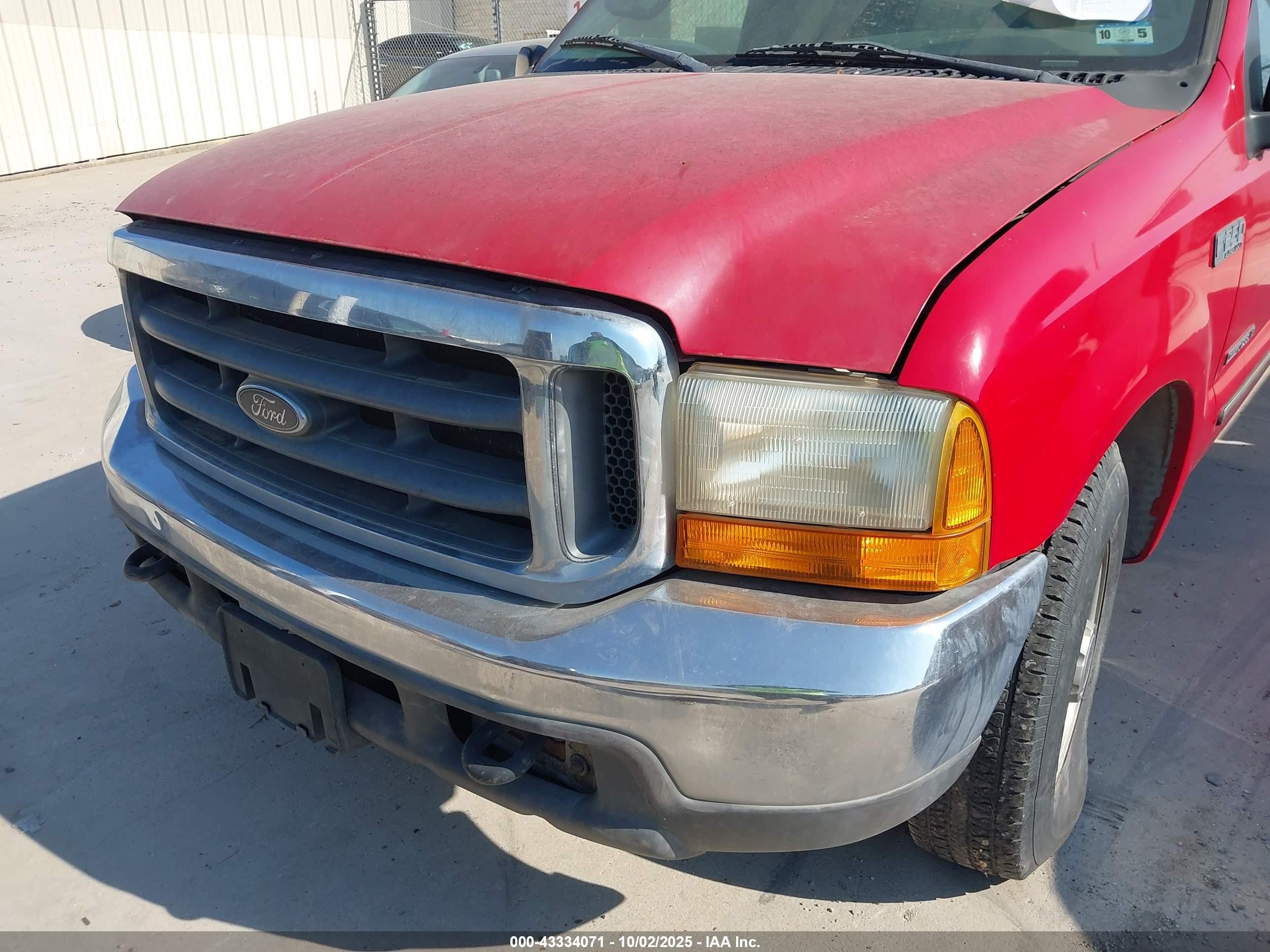 2000 Ford F-250 Lariat/xl/xlt Red vin: 3FTNW20F0YMA62253
