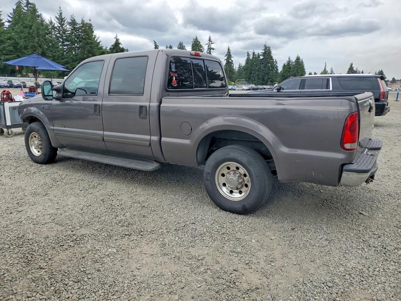 2002 Ford F250 Super Duty Серый vin: 3FTNW20F42MA08574