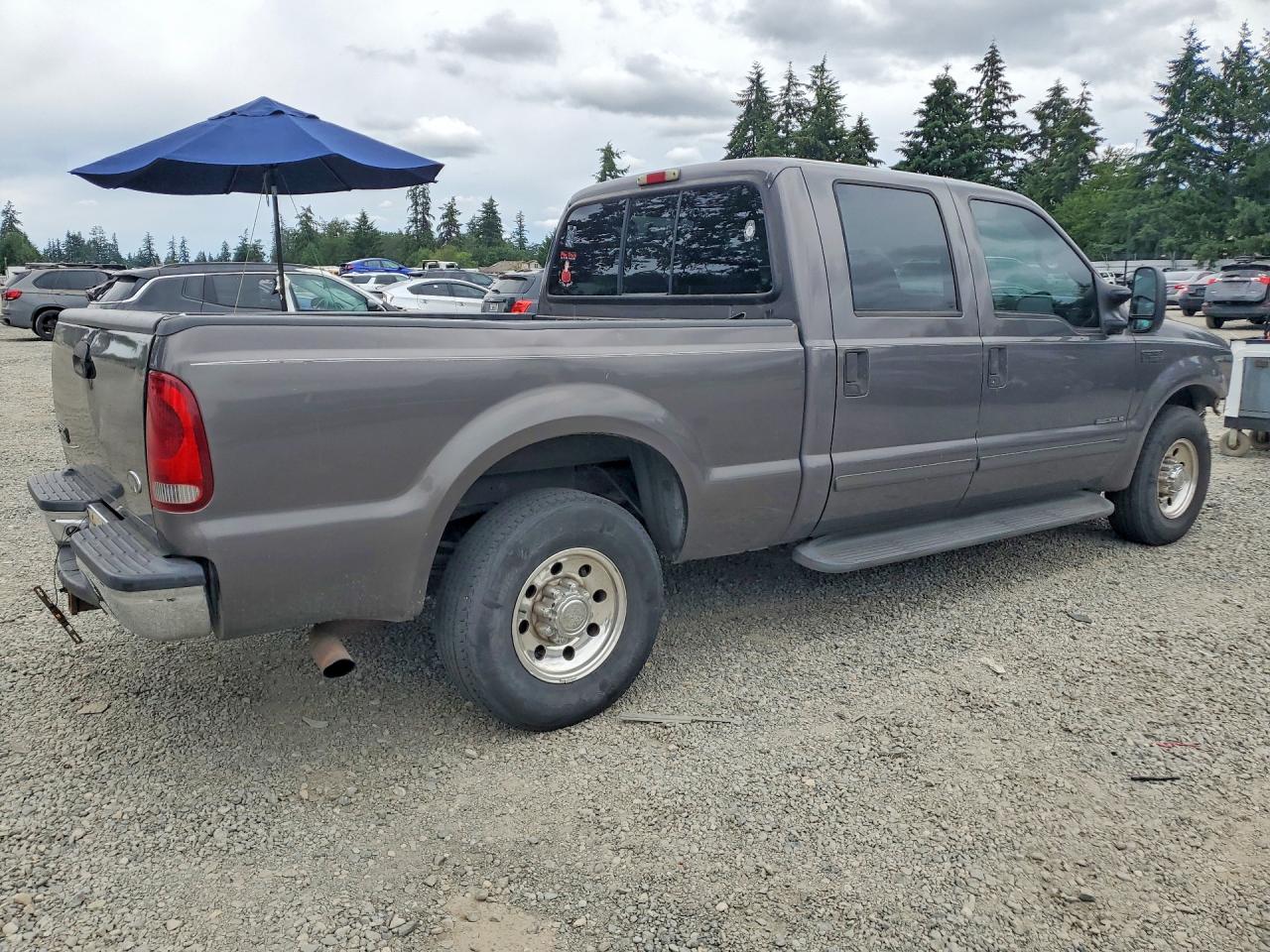 2002 Ford F250 Super Duty Серый vin: 3FTNW20F42MA08574