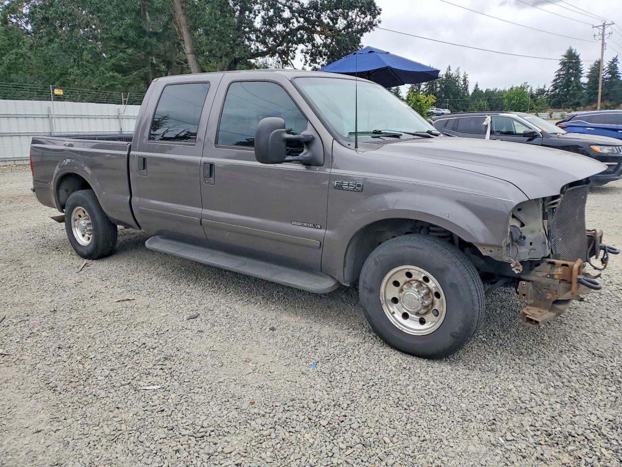 2002 Ford F250 Super Duty Серый vin: 3FTNW20F42MA08574
