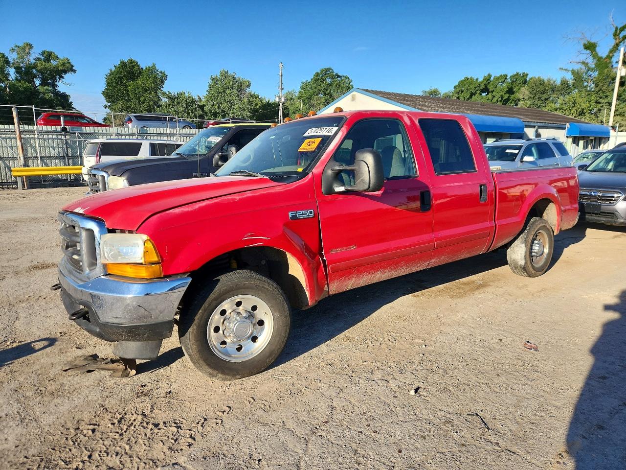 2001 Ford F250 Super Duty Red vin: 3FTNW20F71MA64765