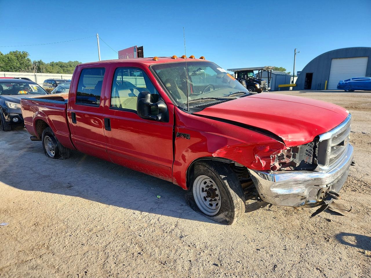 2001 Ford F250 Super Duty Red vin: 3FTNW20F71MA64765