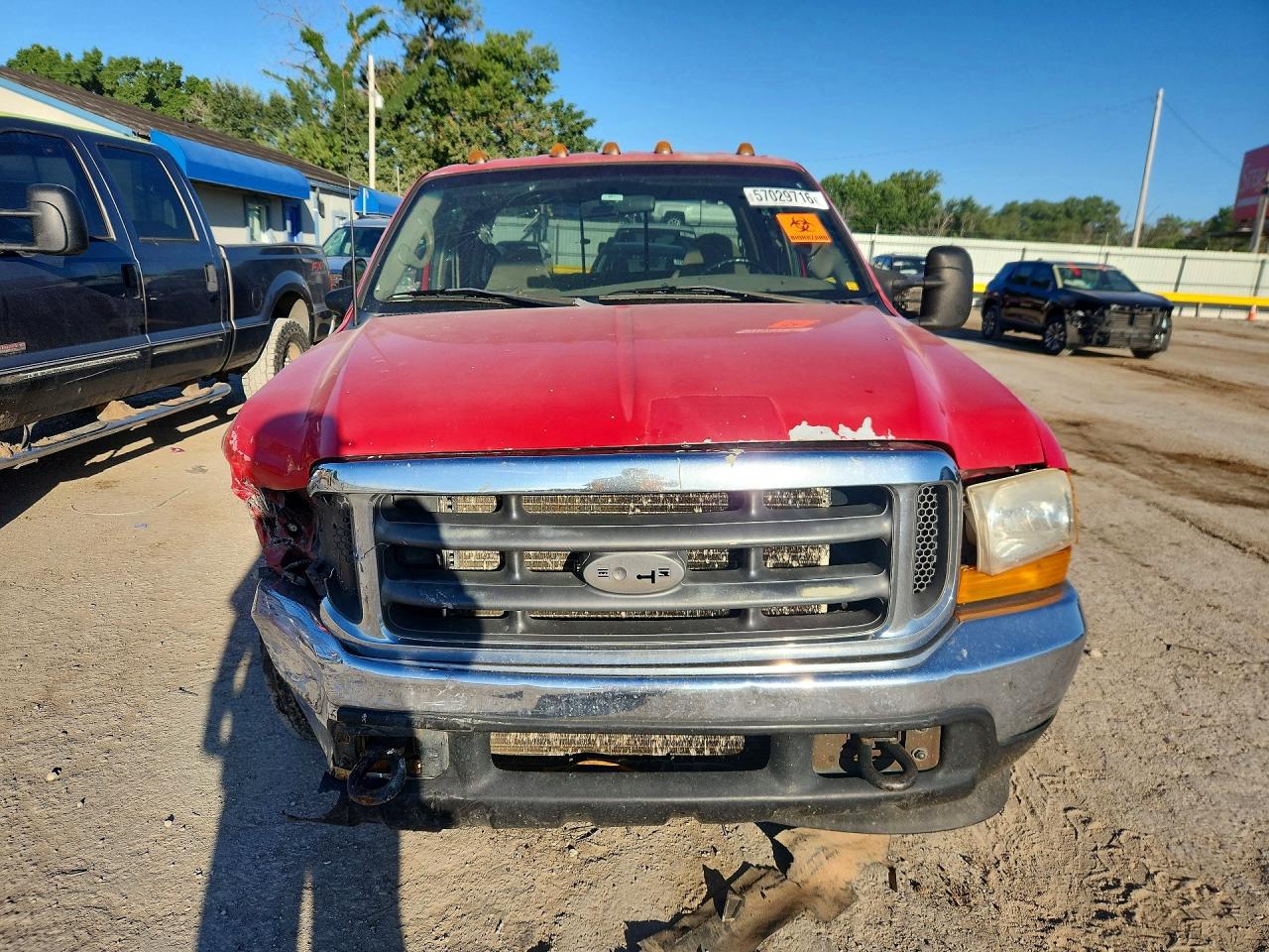 2001 Ford F250 Super Duty Red vin: 3FTNW20F71MA64765