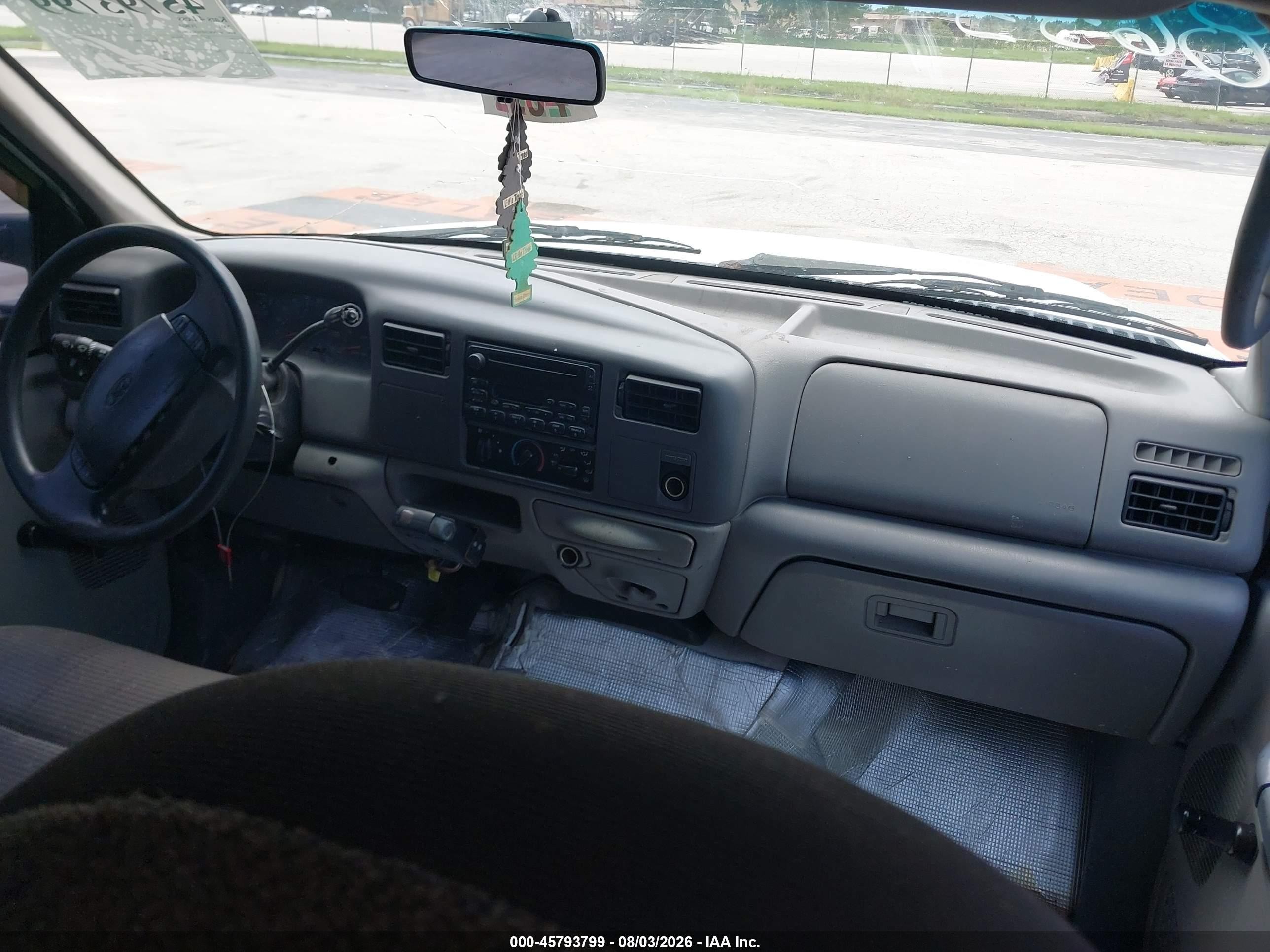 2001 Ford F-250 Lariat/xl/xlt White vin: 3FTNW20F91MA38653