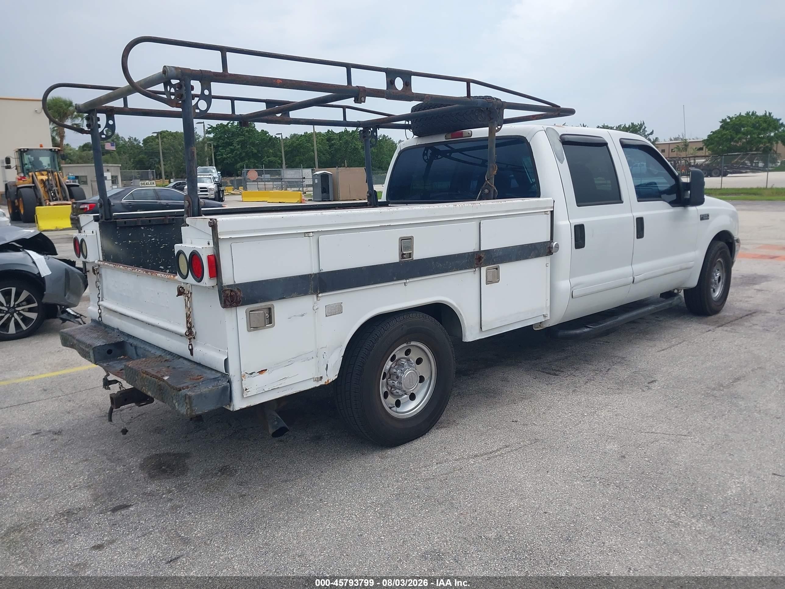 2001 Ford F-250 Lariat/xl/xlt White vin: 3FTNW20F91MA38653