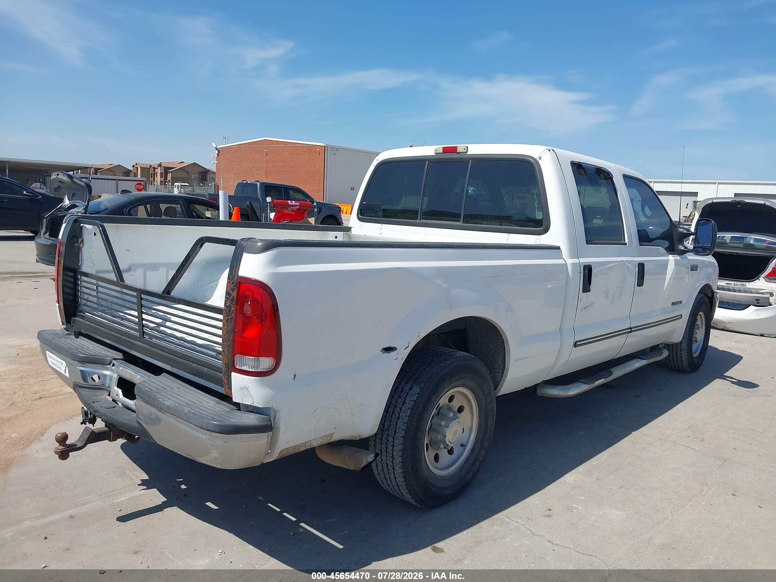 2000 Ford F-250 Lariat/xl/xlt White vin: 3FTNW20FXYMA35402