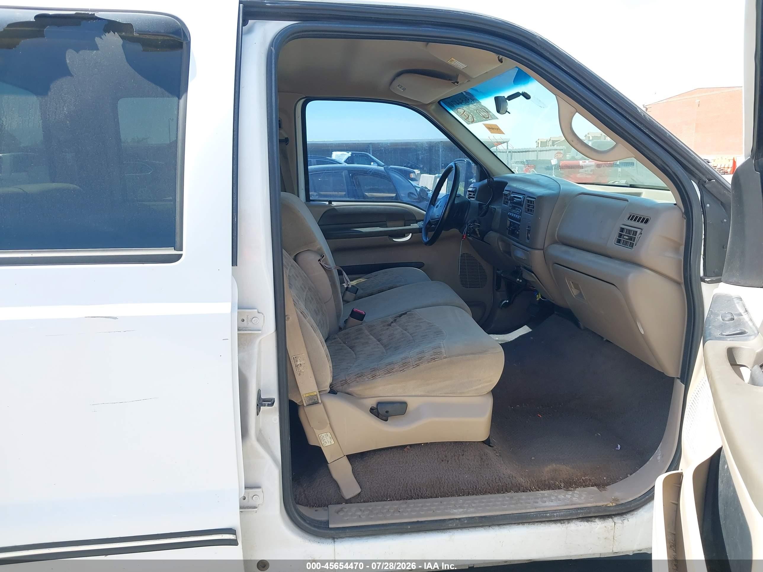 2000 Ford F-250 Lariat/xl/xlt White vin: 3FTNW20FXYMA35402