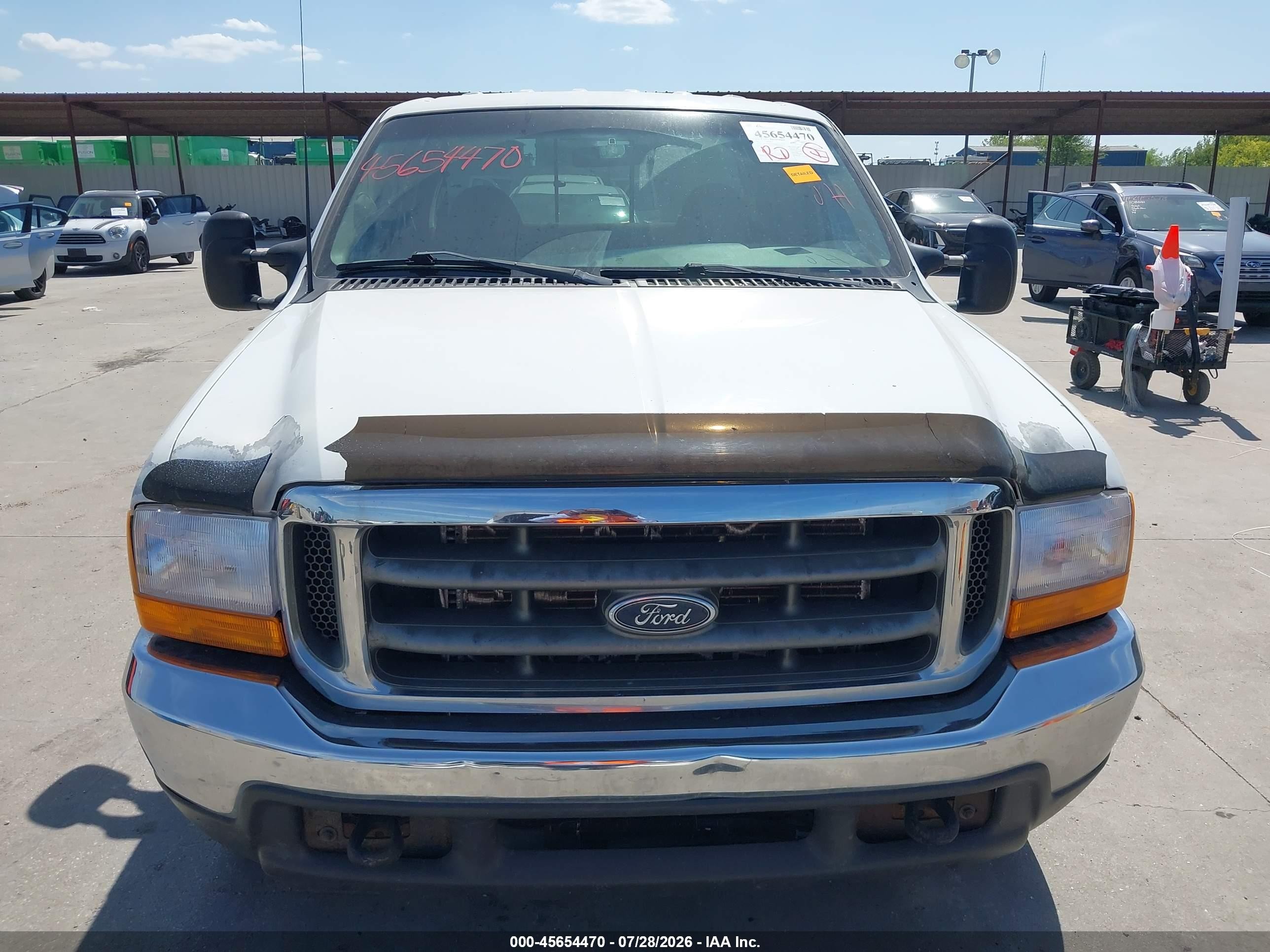 2000 Ford F-250 Lariat/xl/xlt White vin: 3FTNW20FXYMA35402