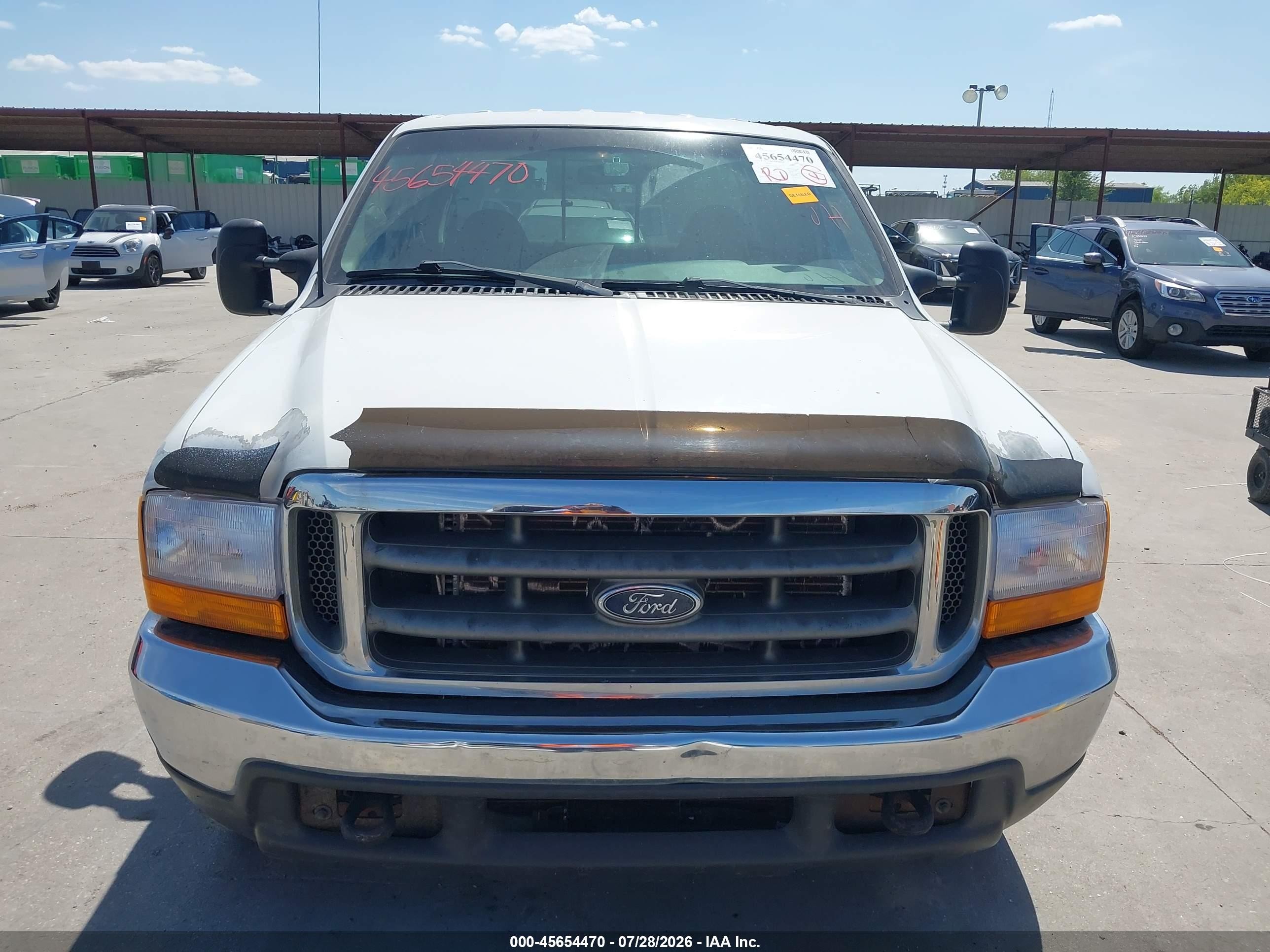 2000 Ford F-250 Lariat/xl/xlt White vin: 3FTNW20FXYMA35402