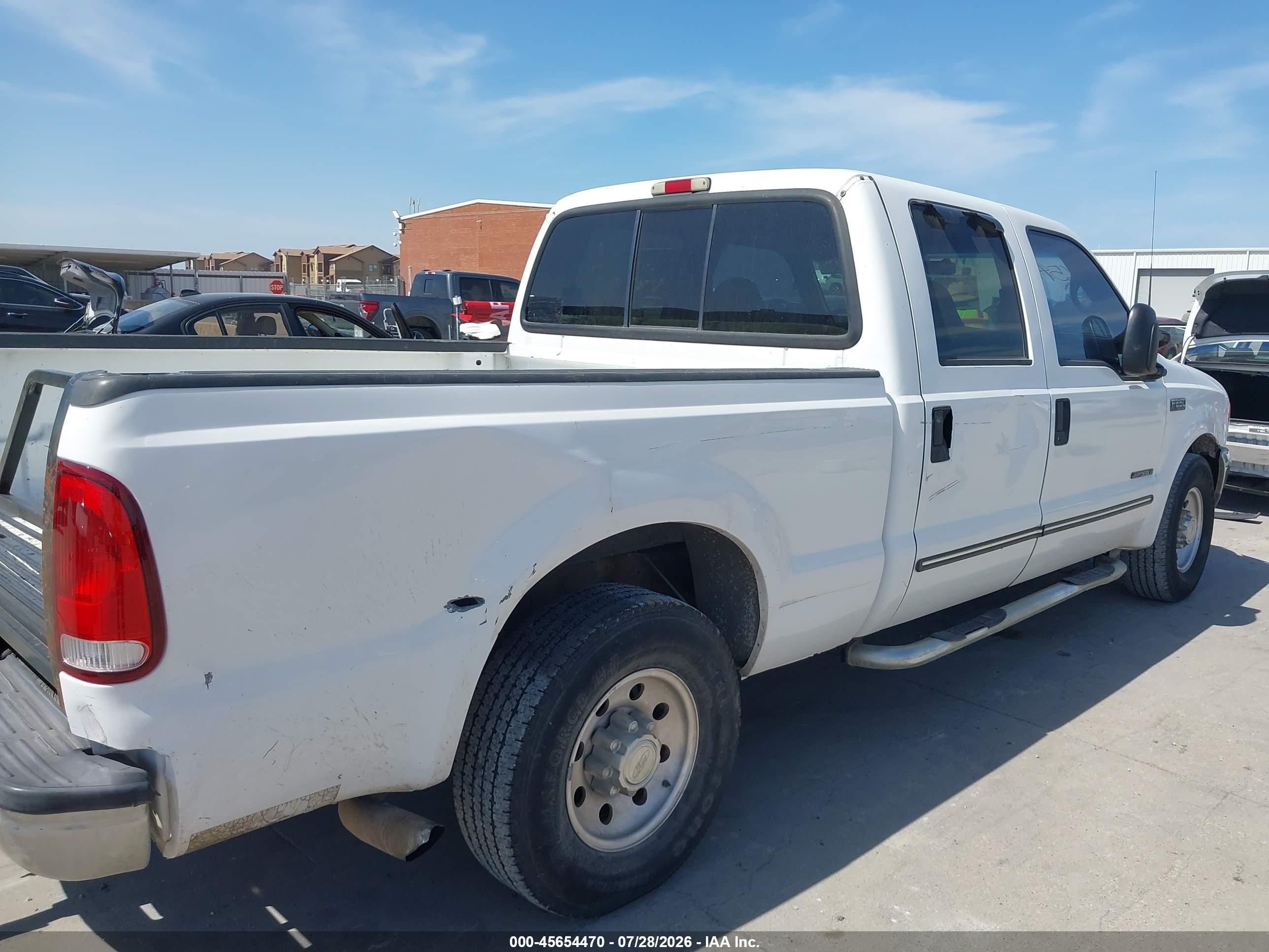 2000 Ford F-250 Lariat/xl/xlt White vin: 3FTNW20FXYMA35402