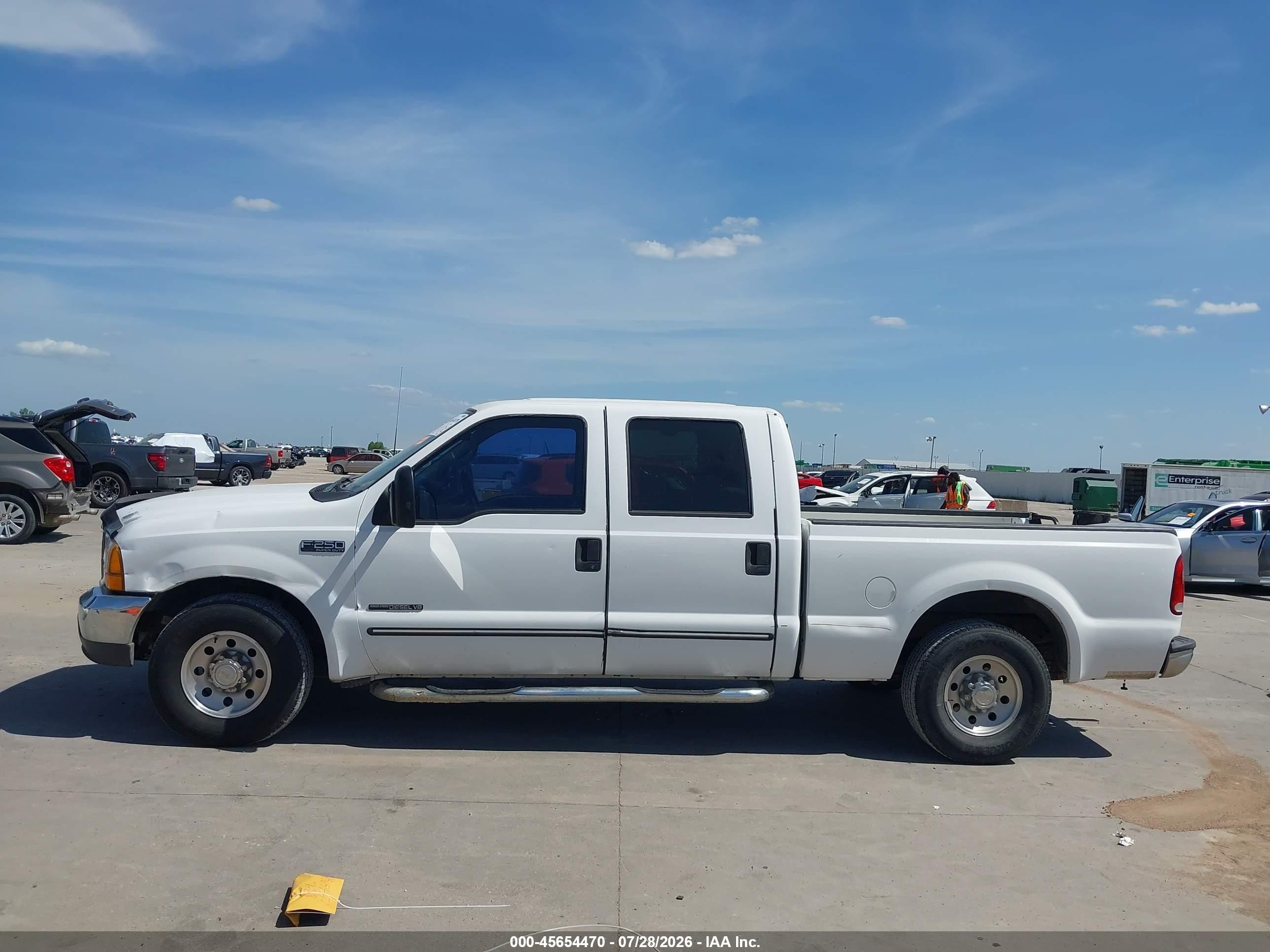 2000 Ford F-250 Lariat/xl/xlt White vin: 3FTNW20FXYMA35402