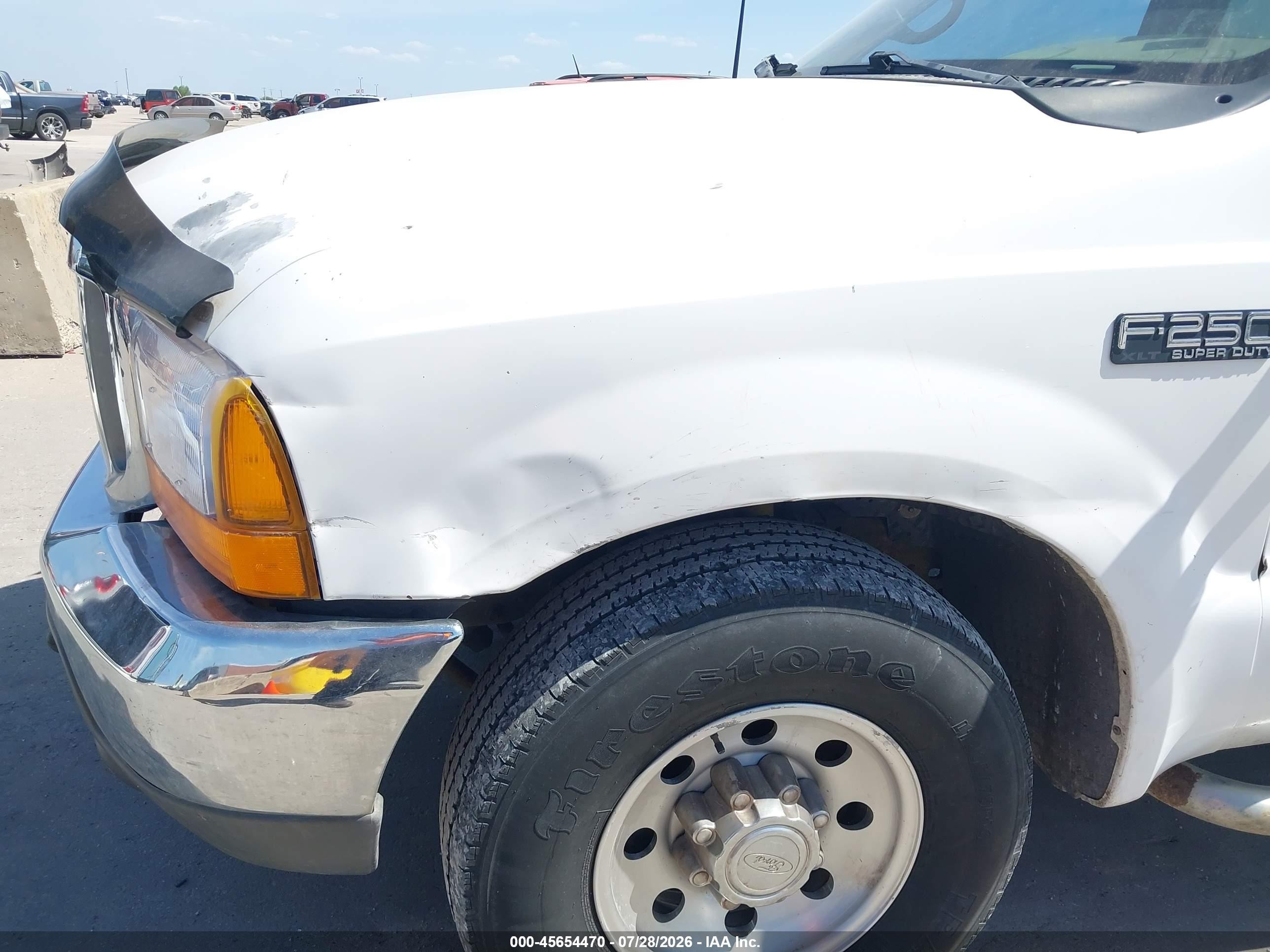 2000 Ford F-250 Lariat/xl/xlt White vin: 3FTNW20FXYMA35402