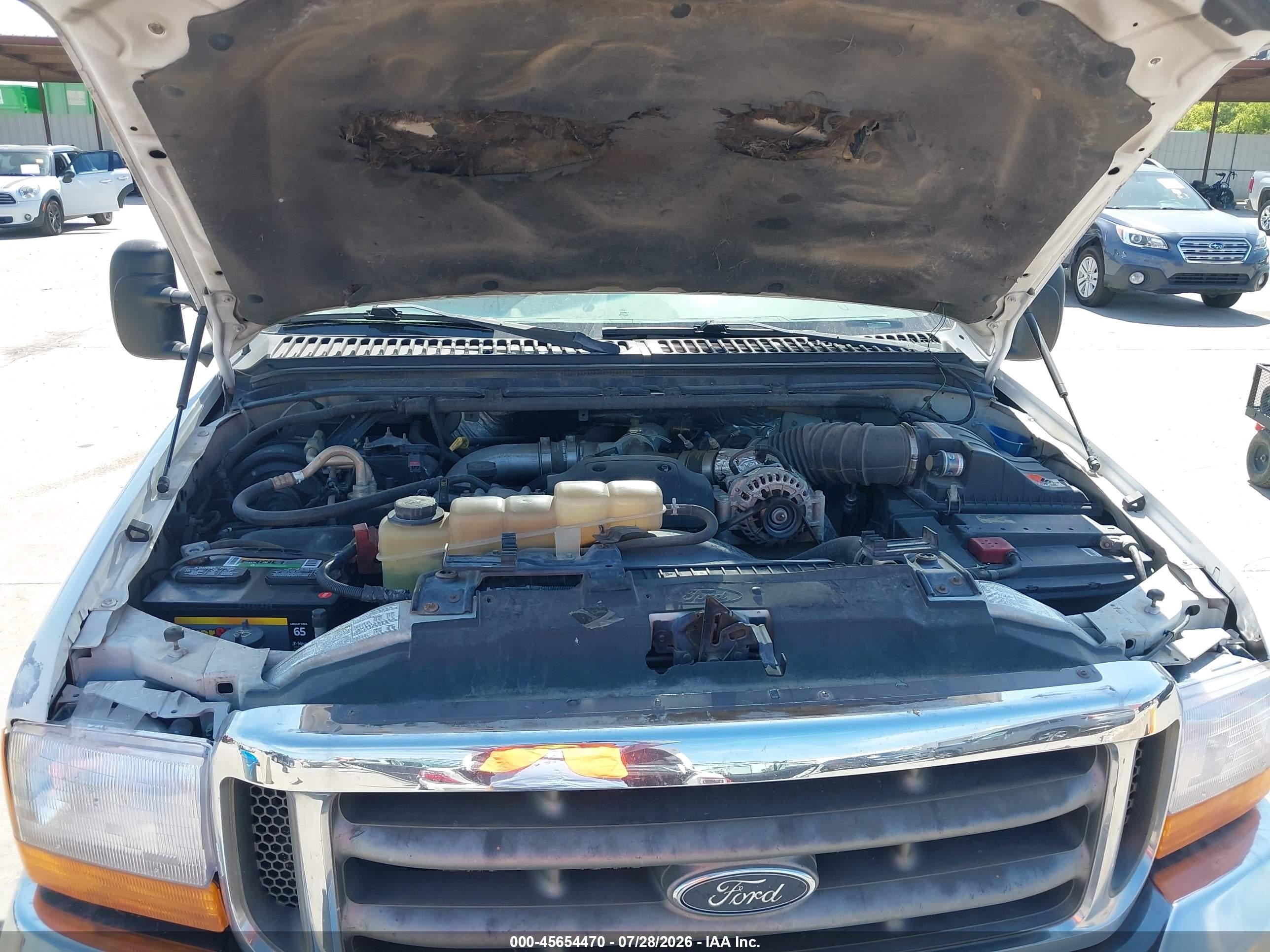 2000 Ford F-250 Lariat/xl/xlt White vin: 3FTNW20FXYMA35402