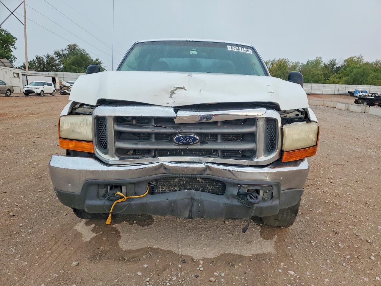 2000 Ford F250 Super Duty White vin: 3FTNW20FXYMA69663