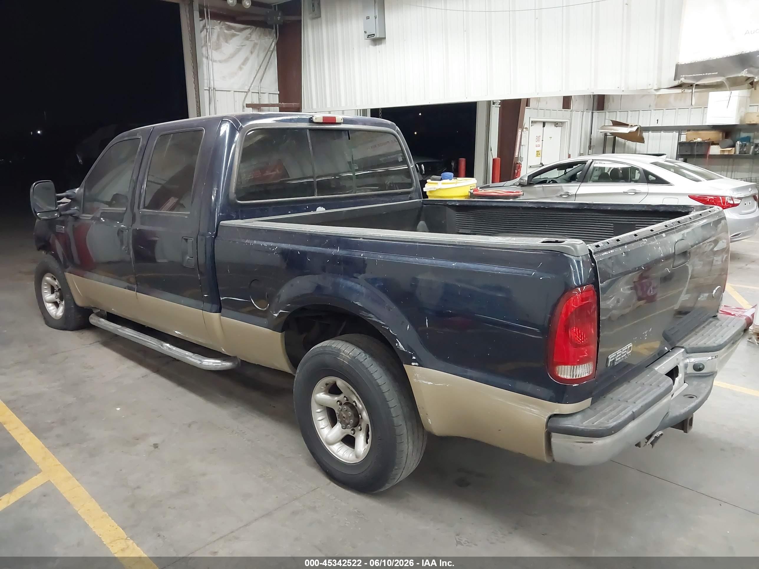 2000 Ford F-250 Lariat/xl/xlt Blue vin: 3FTNW20L4YMA56722