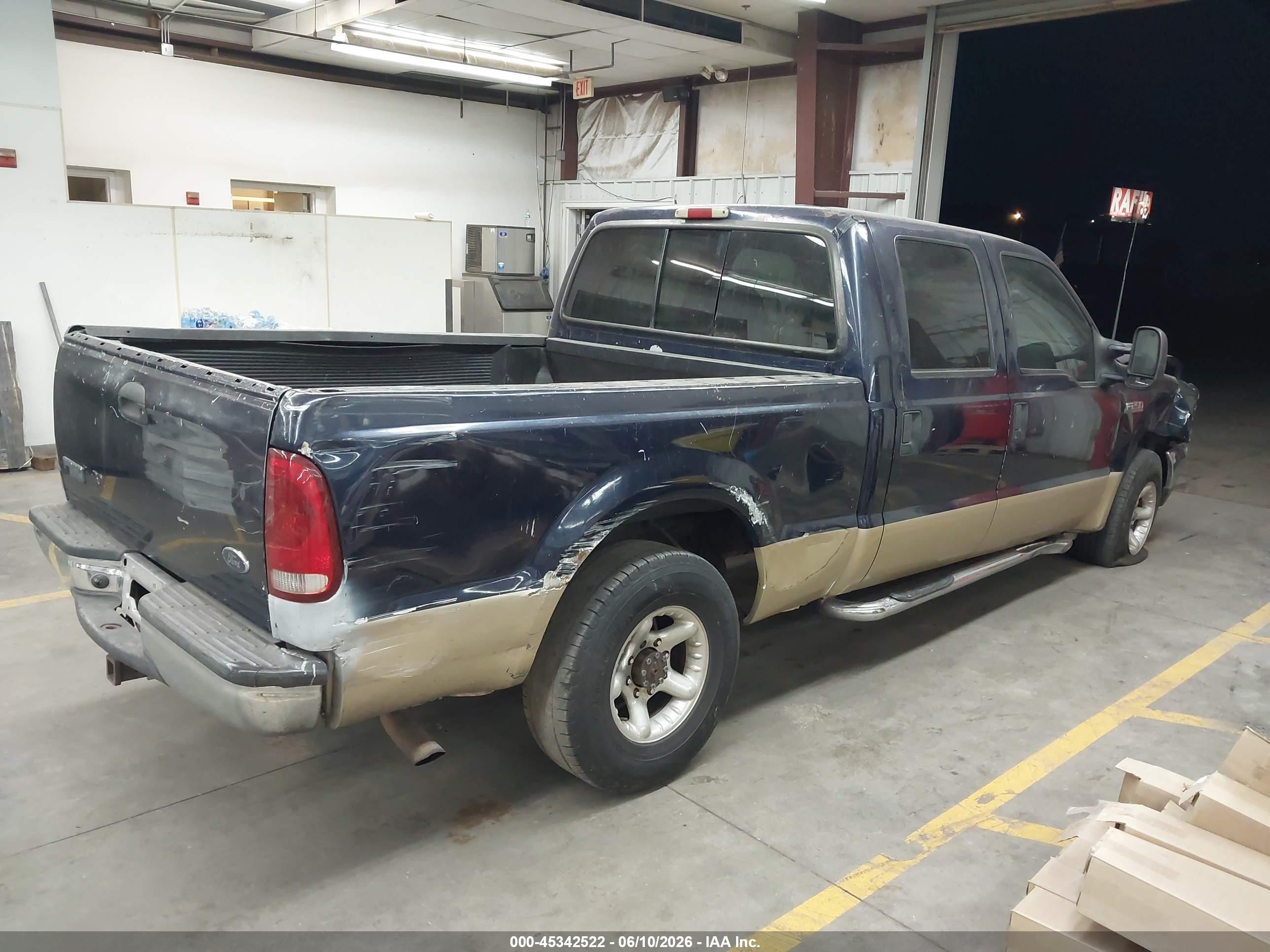 2000 Ford F-250 Lariat/xl/xlt Blue vin: 3FTNW20L4YMA56722
