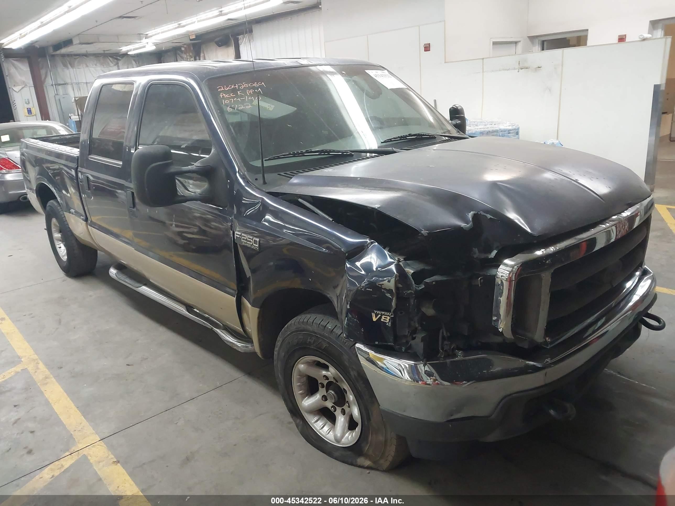 2000 Ford F-250 Lariat/xl/xlt Blue vin: 3FTNW20L4YMA56722