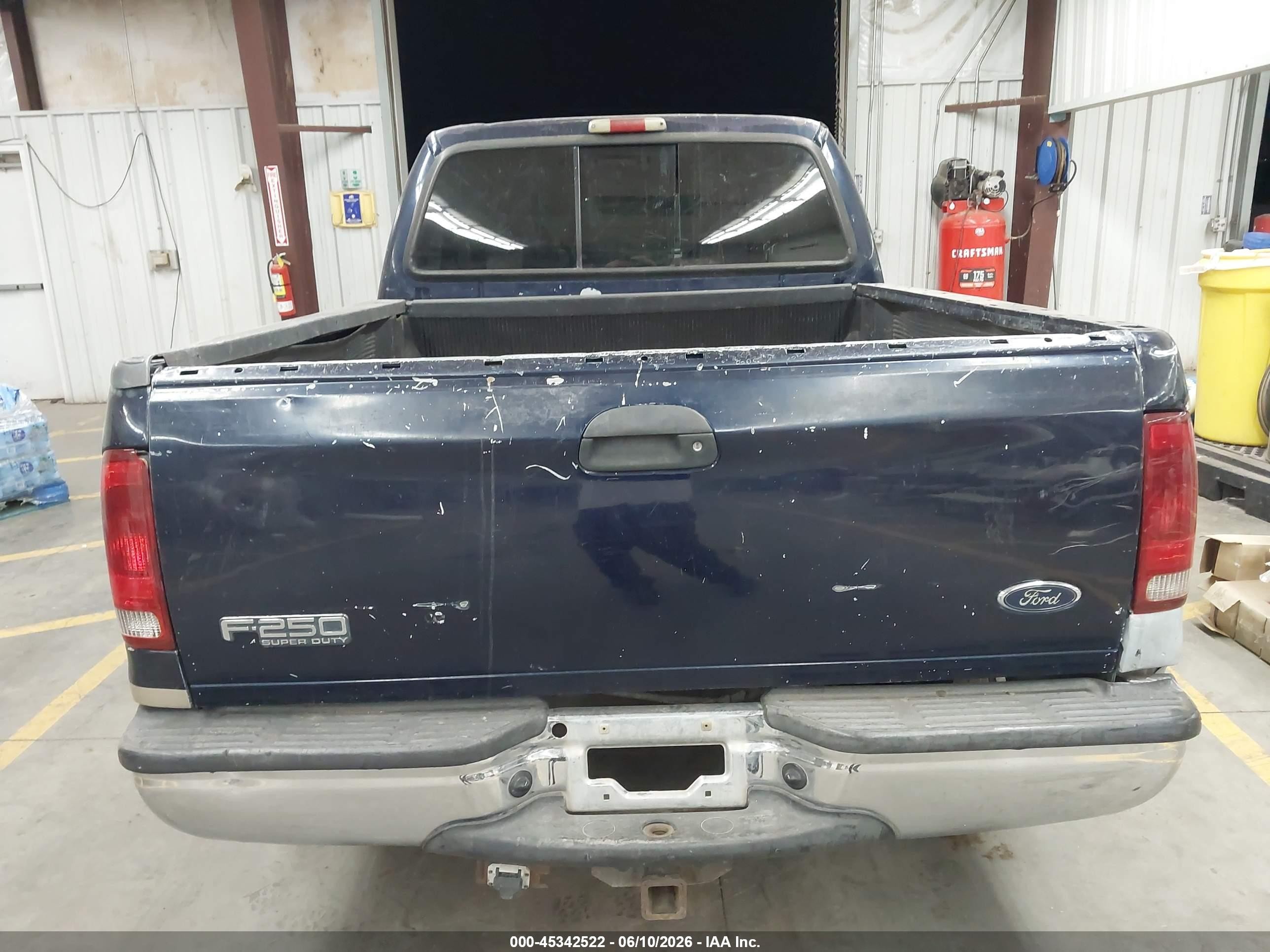 2000 Ford F-250 Lariat/xl/xlt Blue vin: 3FTNW20L4YMA56722