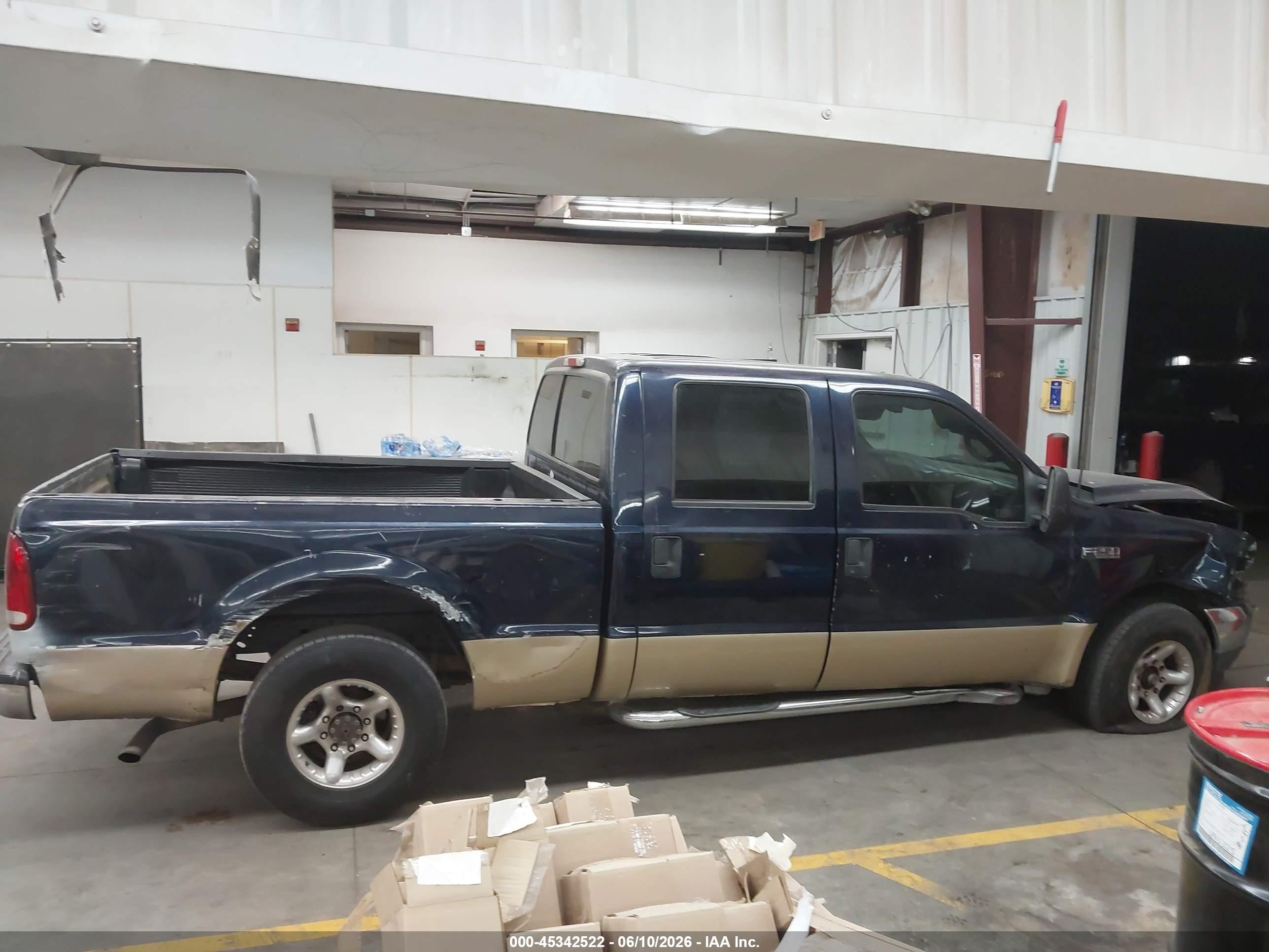 2000 Ford F-250 Lariat/xl/xlt Blue vin: 3FTNW20L4YMA56722