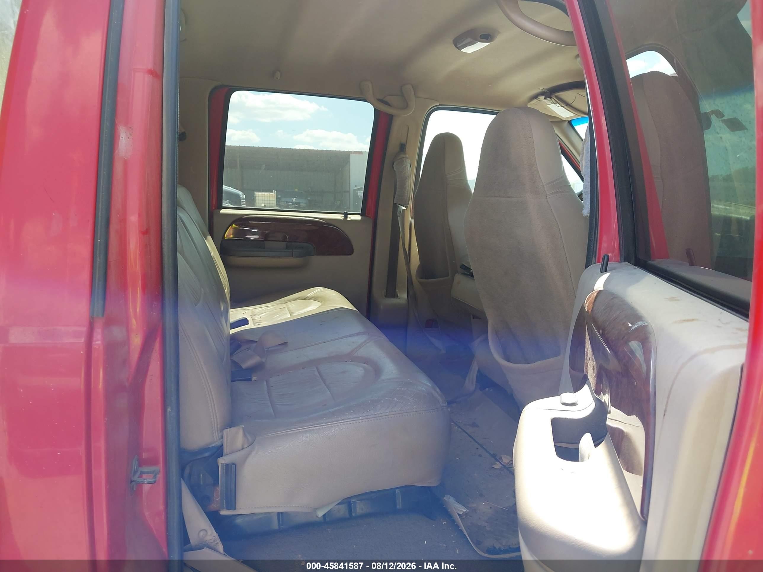 2000 Ford F-250 Lariat/xl/xlt Red vin: 3FTNW21F3YMA61693