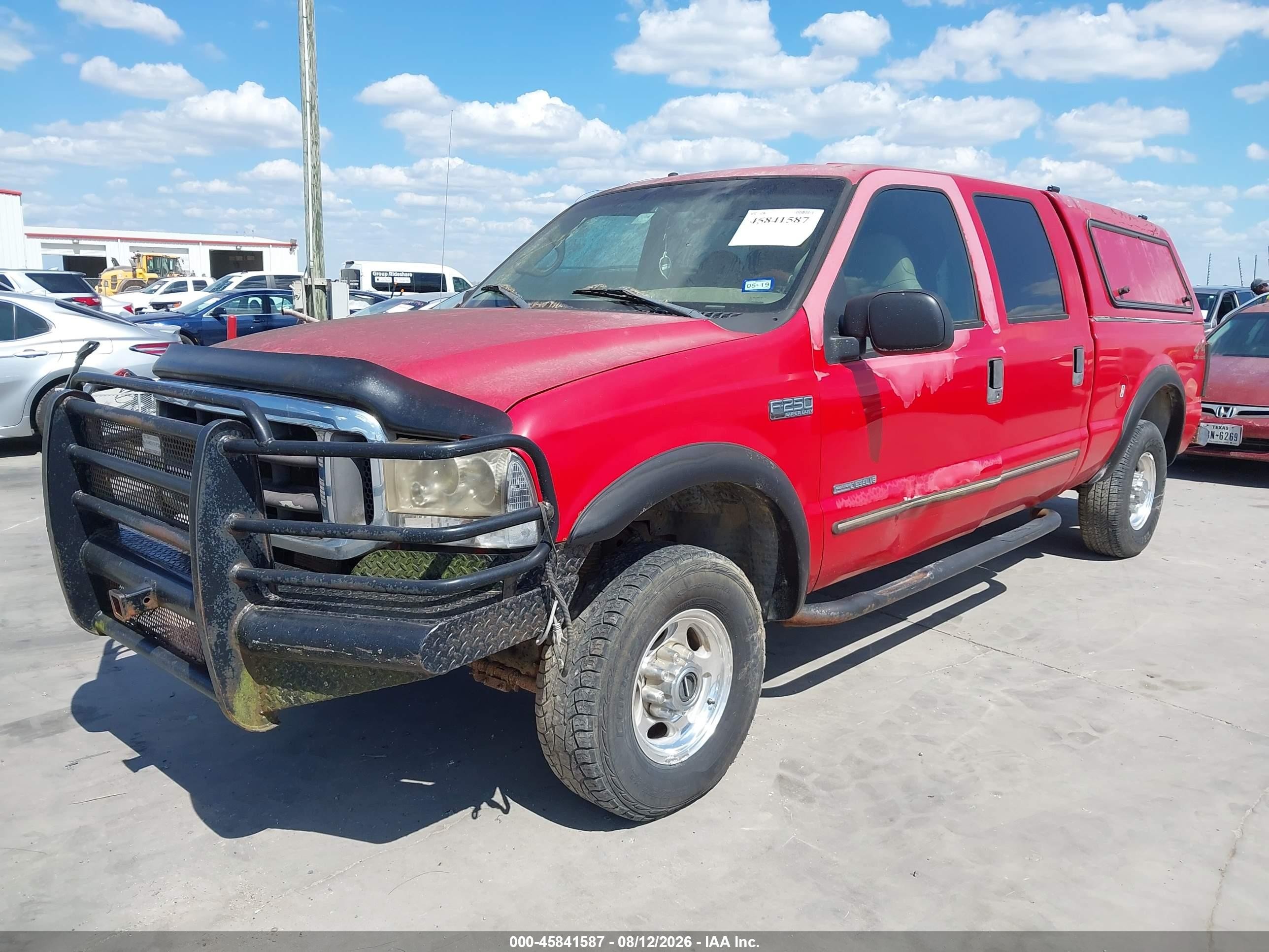 2000 Ford F-250 Lariat/xl/xlt Red vin: 3FTNW21F3YMA61693