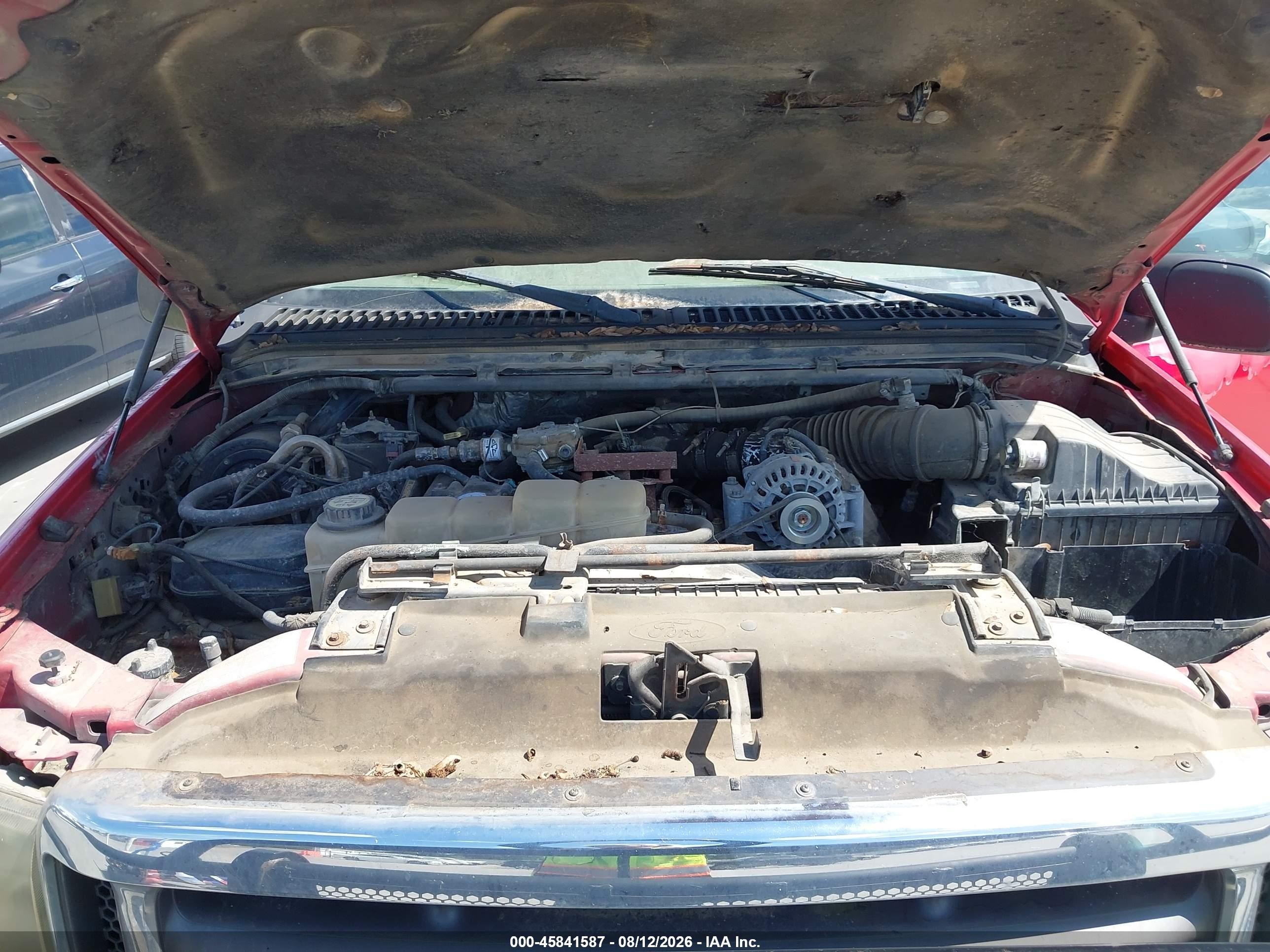 2000 Ford F-250 Lariat/xl/xlt Red vin: 3FTNW21F3YMA61693
