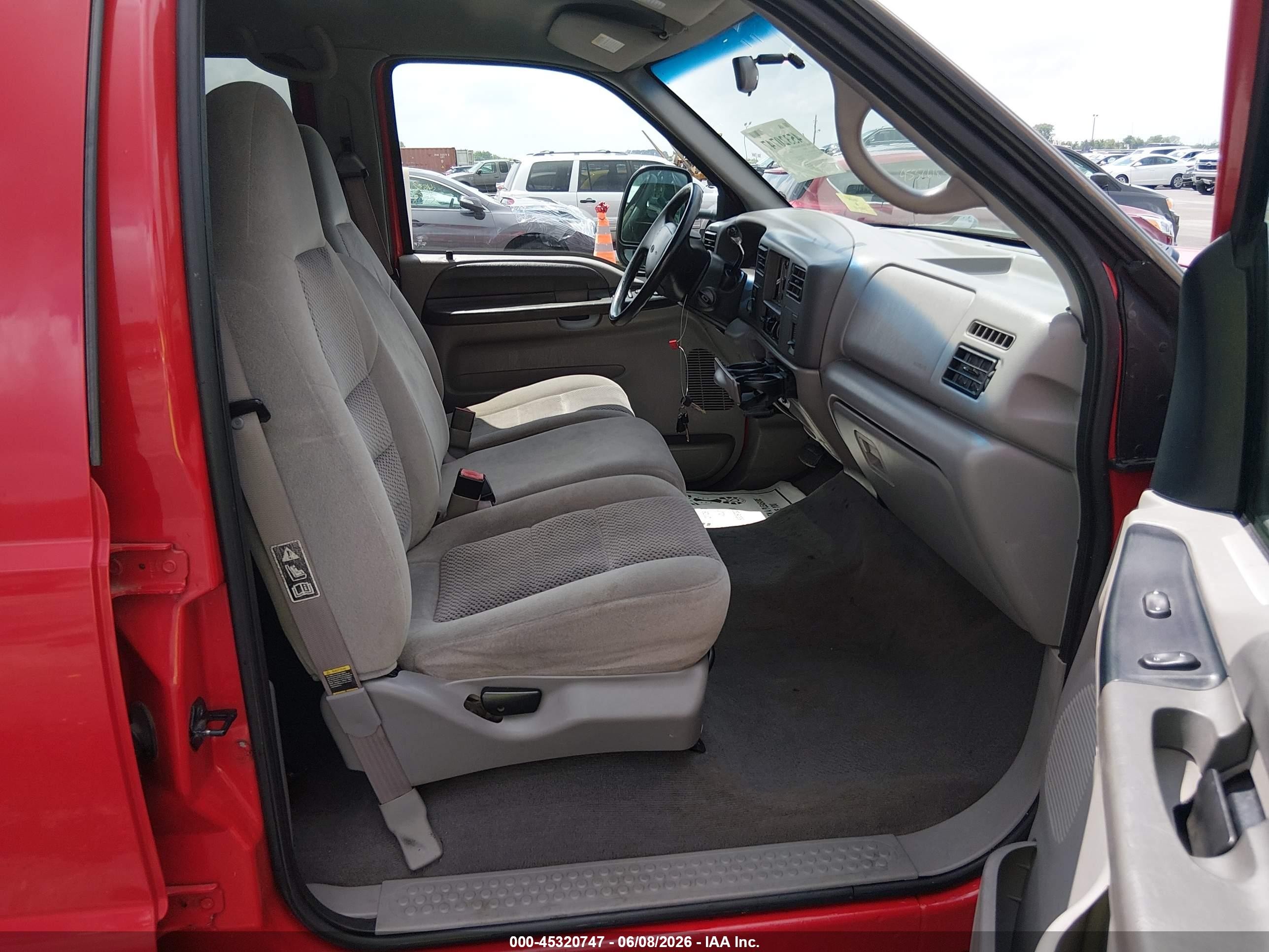 2001 Ford F-250   Red vin: 3FTNW21F51MA77156