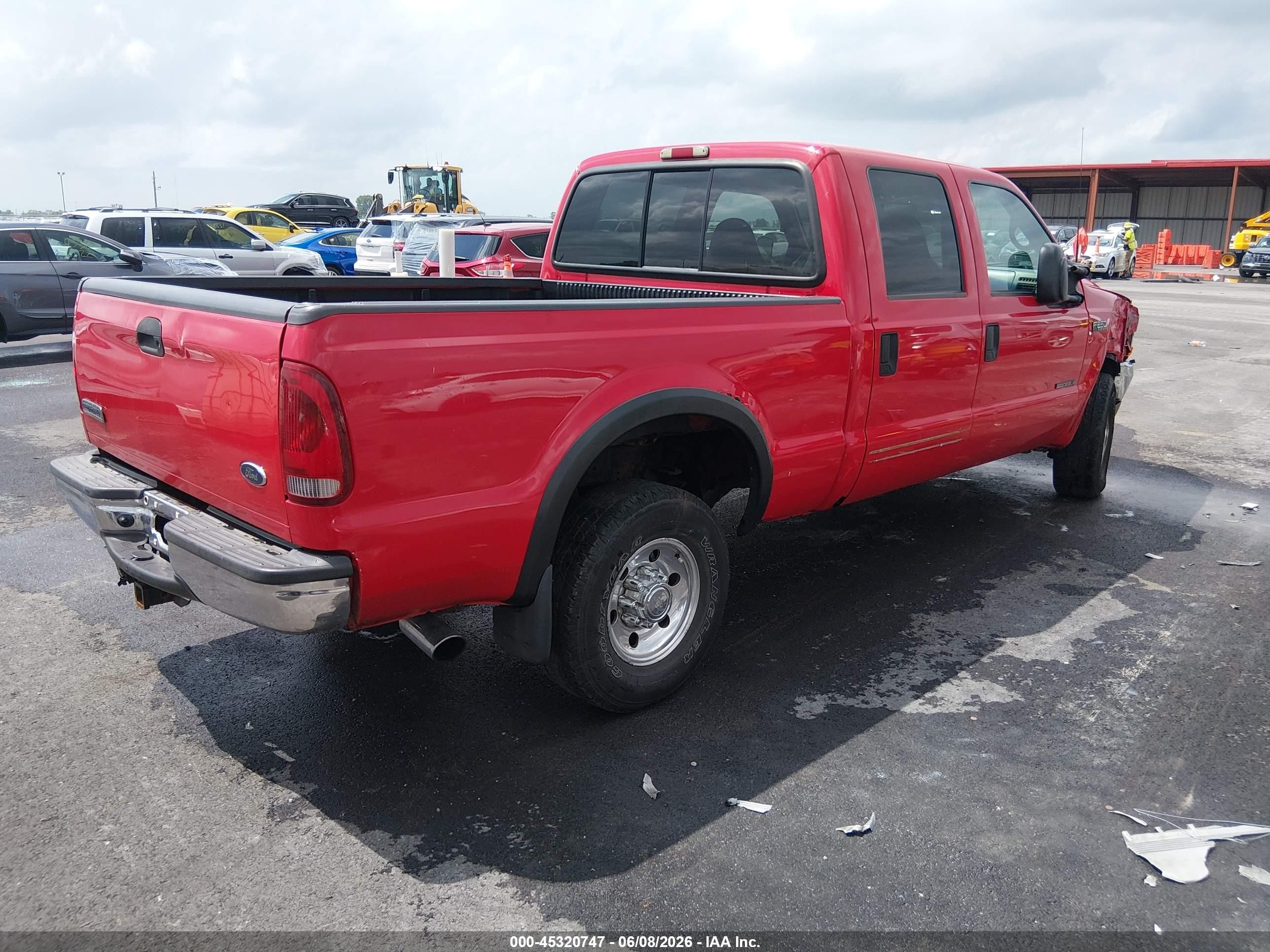 2001 Ford F-250   Red vin: 3FTNW21F51MA77156