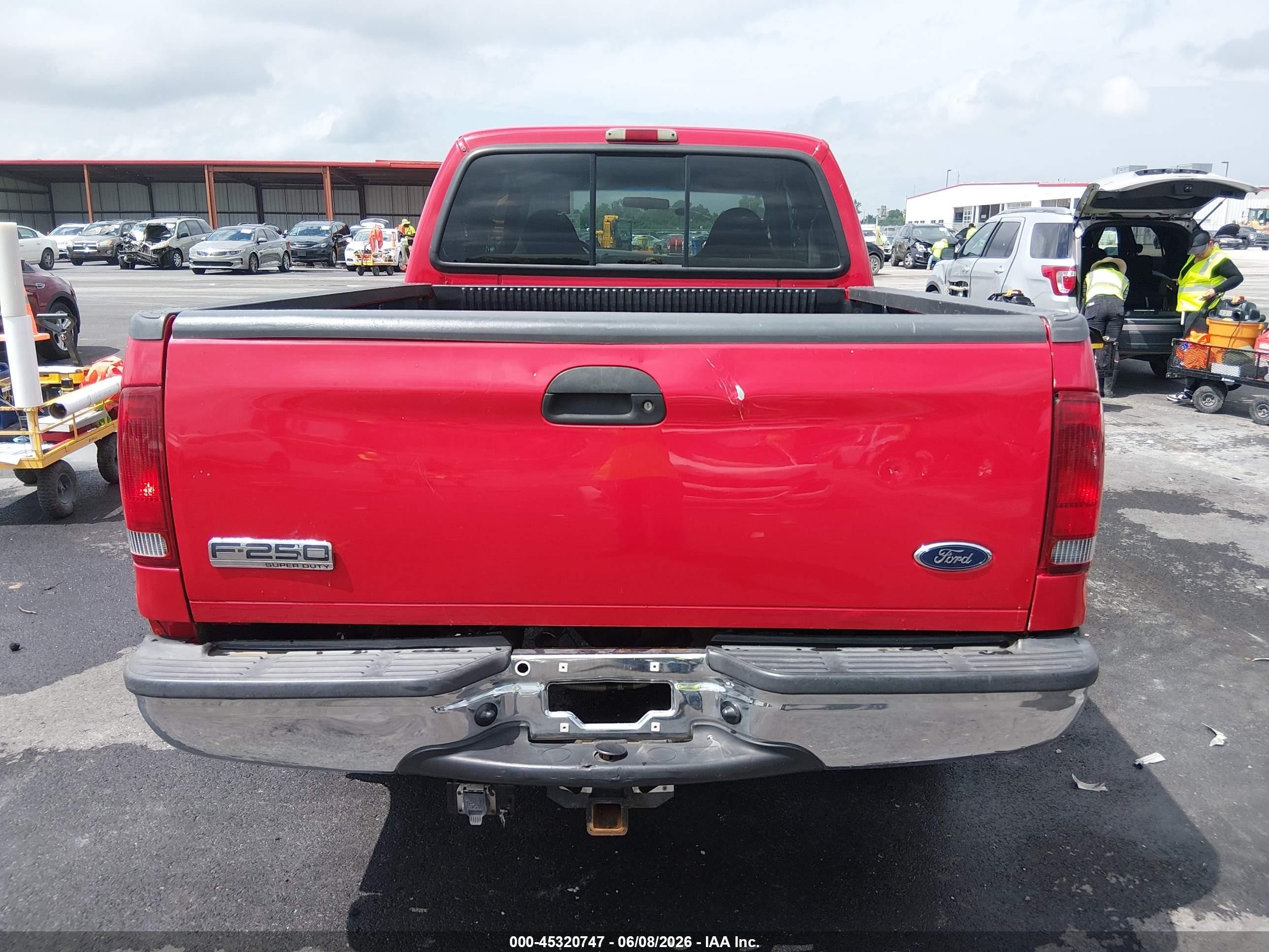 2001 Ford F-250   Red vin: 3FTNW21F51MA77156