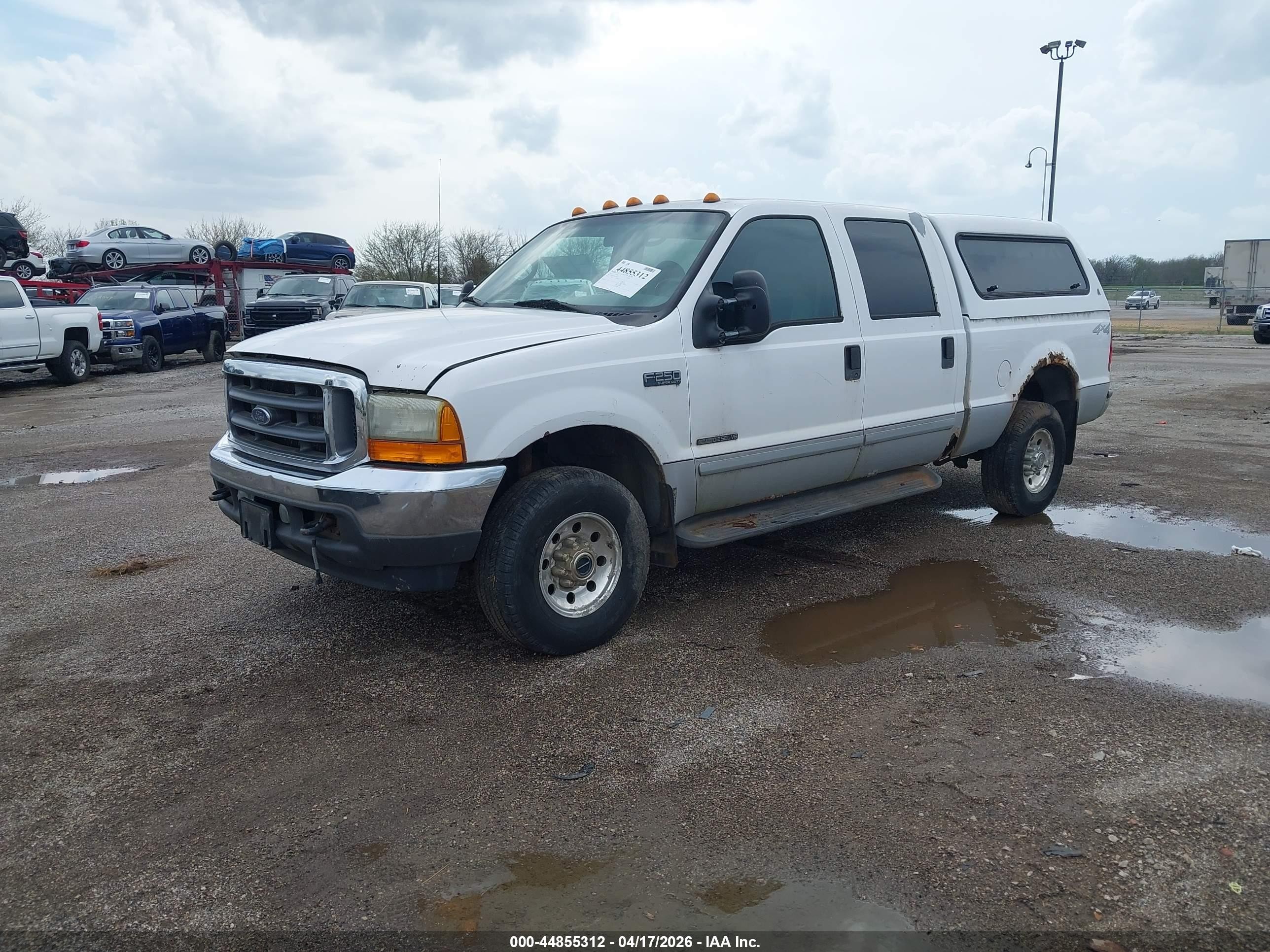 2001 Ford F-250 Lariat/xl/xlt White vin: 3FTNW21F71MA79281
