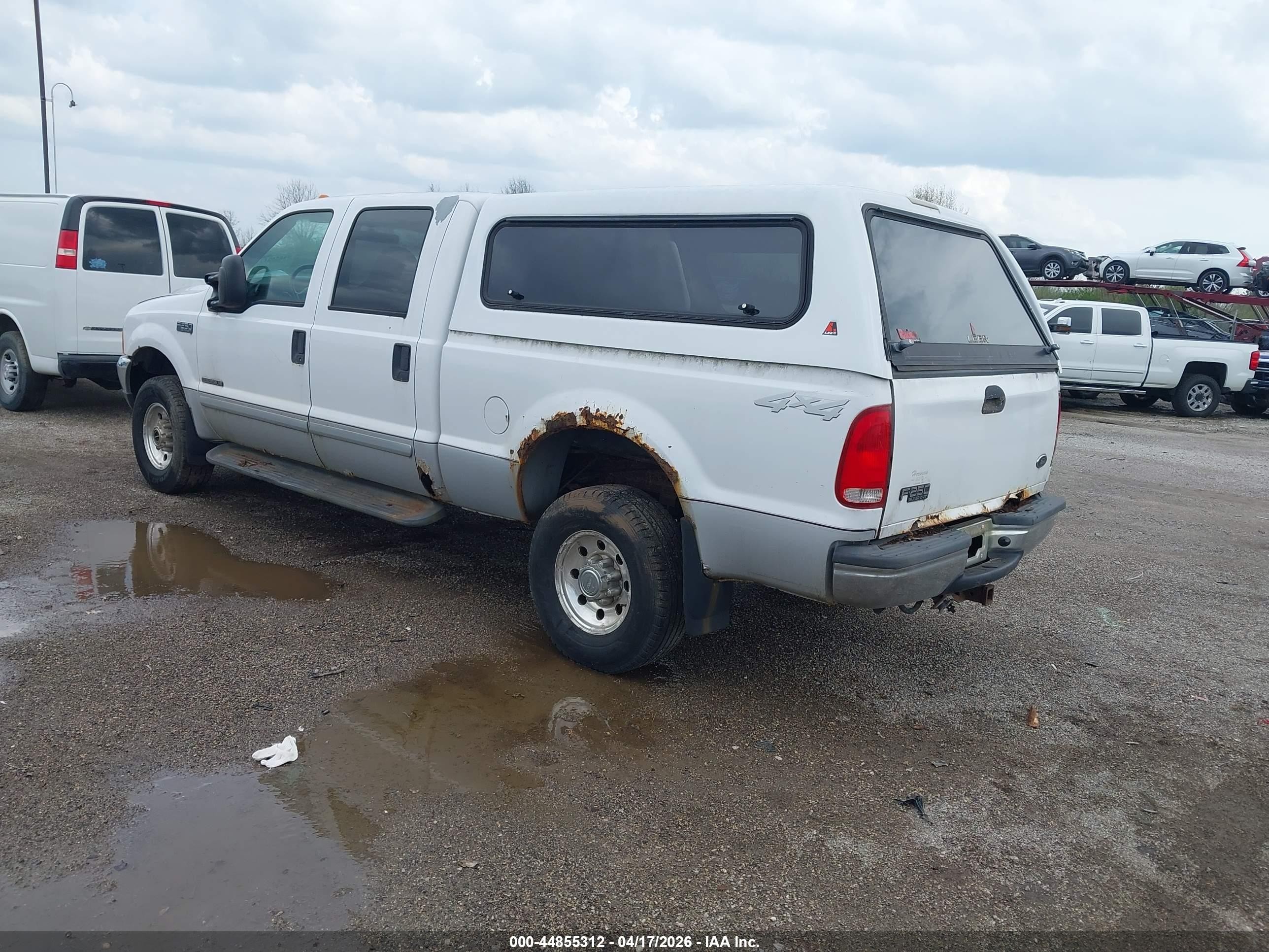 2001 Ford F-250 Lariat/xl/xlt White vin: 3FTNW21F71MA79281