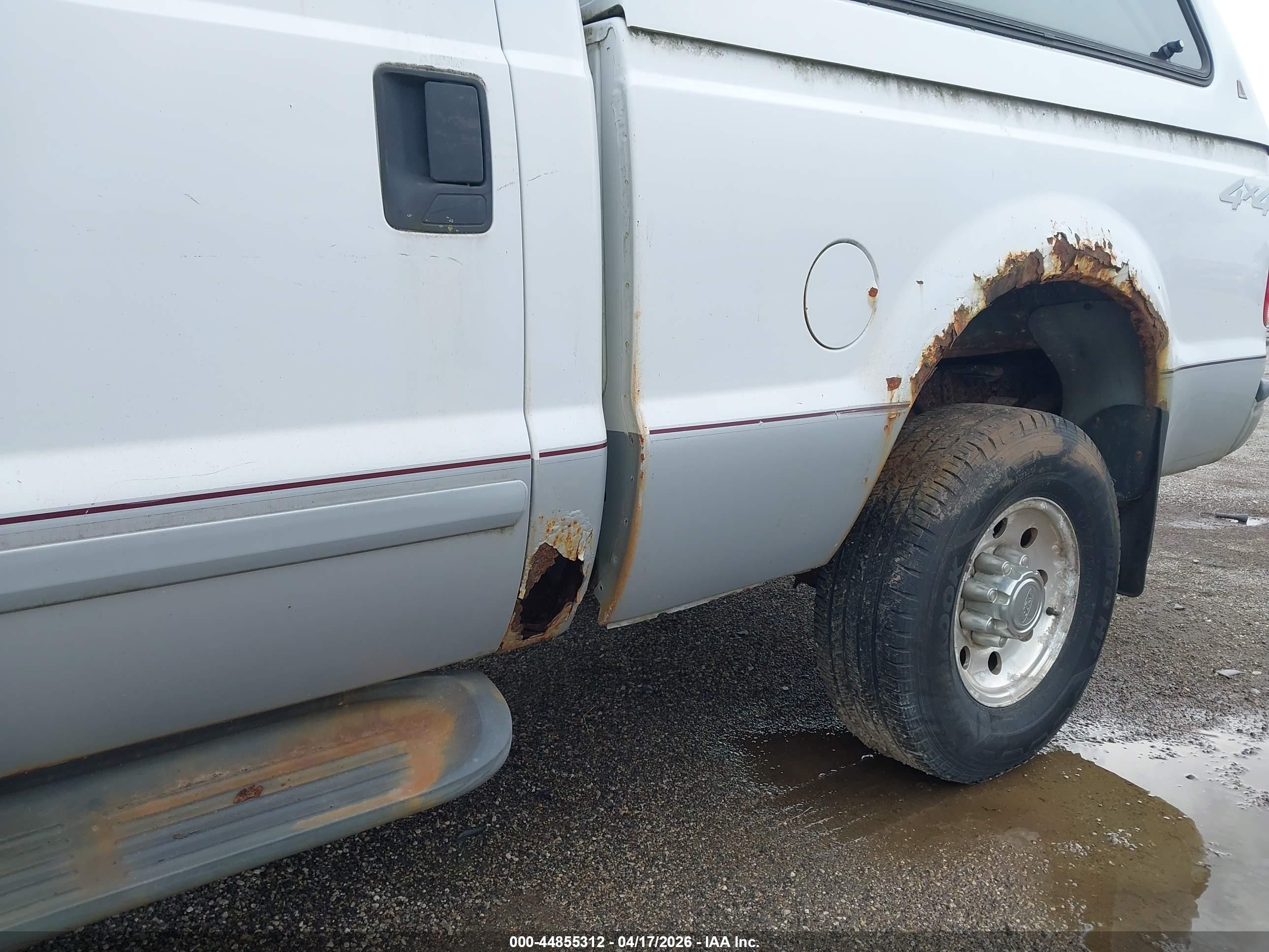2001 Ford F-250 Lariat/xl/xlt White vin: 3FTNW21F71MA79281