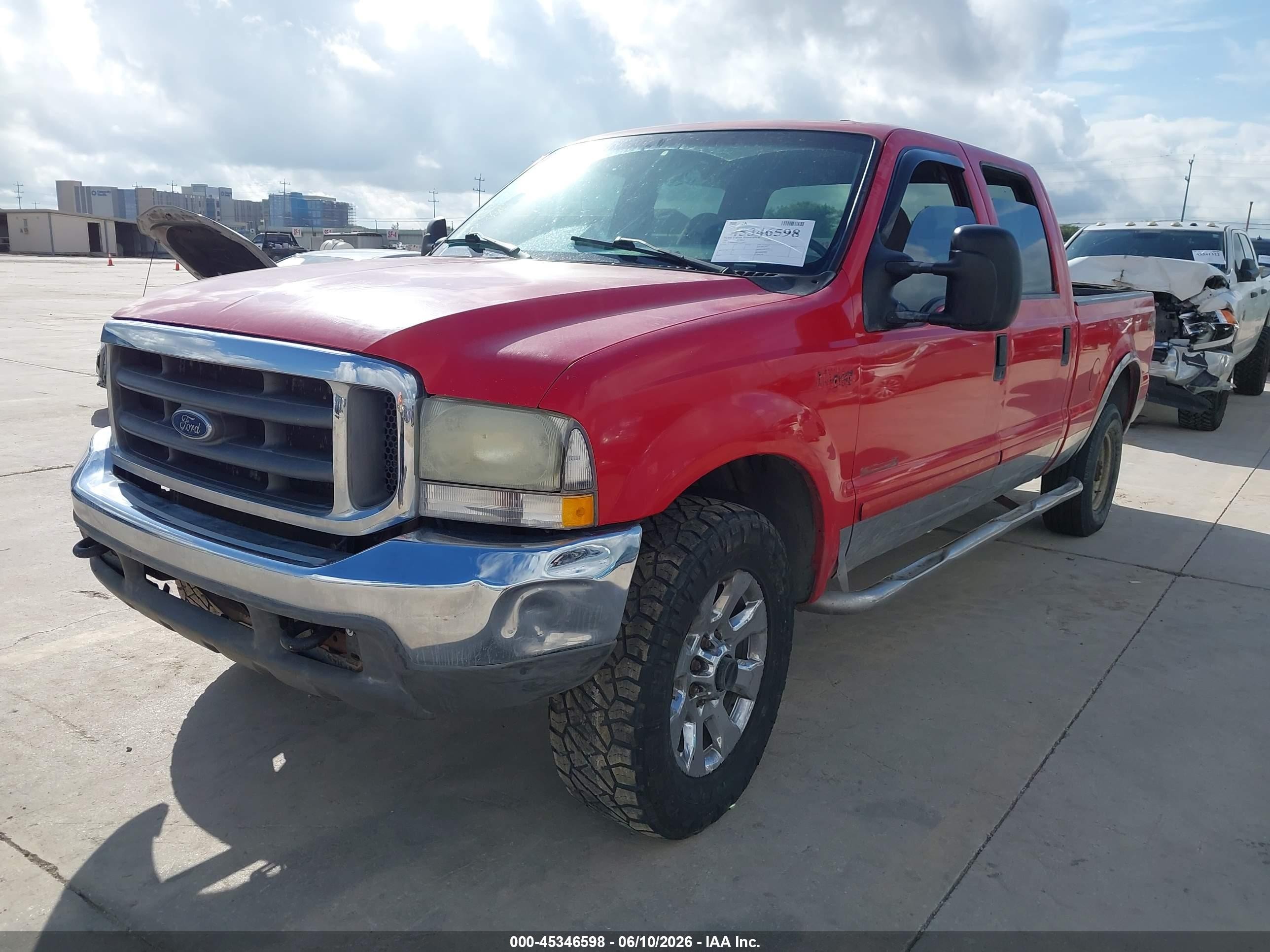 2001 Ford F-250 Lariat/xl/xlt Красный vin: 3FTNW21F81MA06033