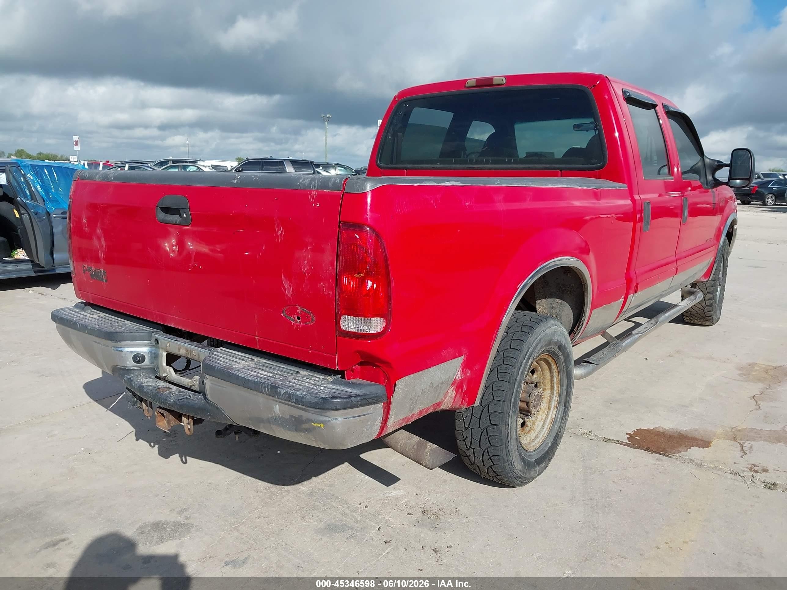 2001 Ford F-250 Lariat/xl/xlt Красный vin: 3FTNW21F81MA06033