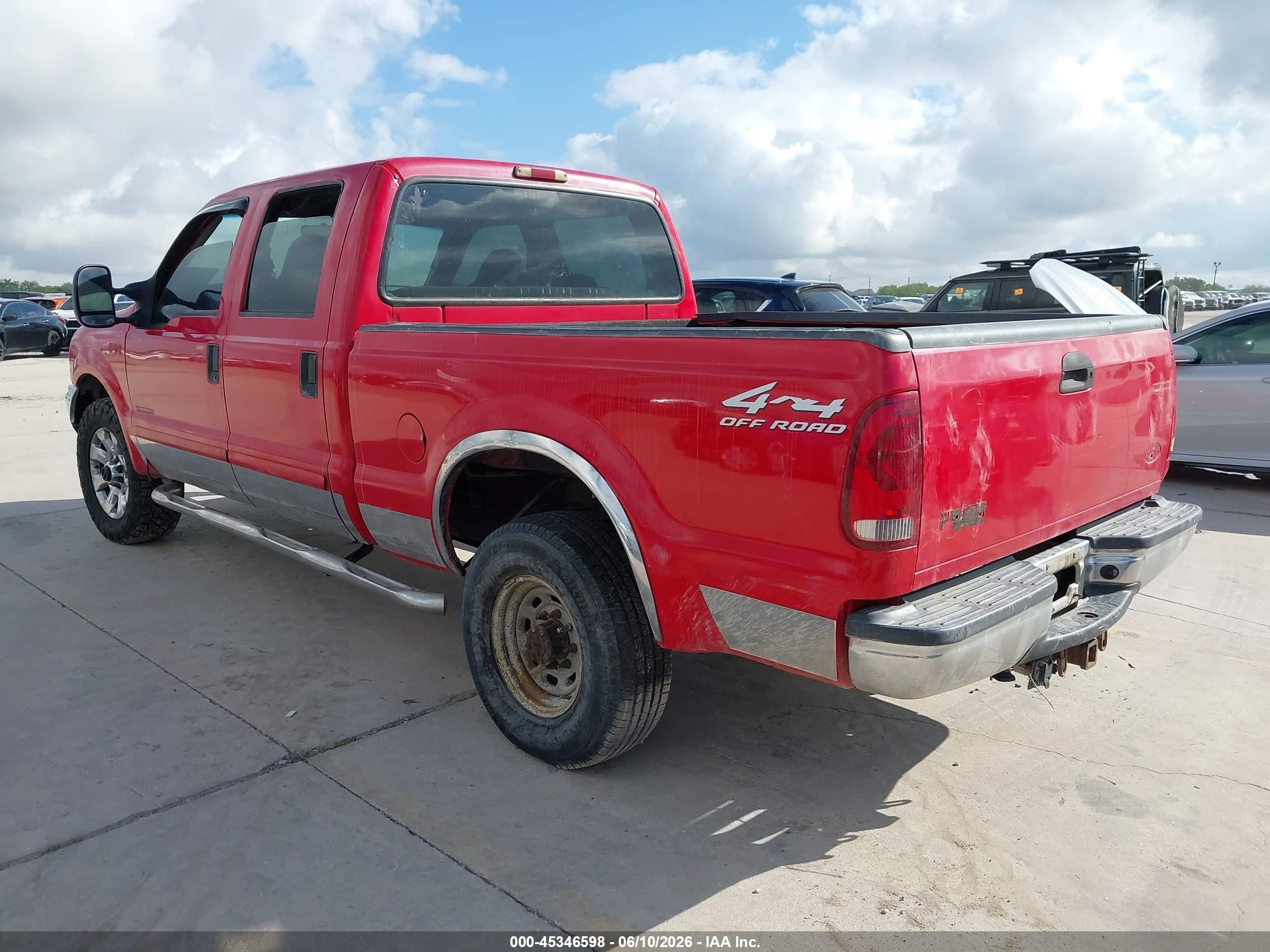 2001 Ford F-250 Lariat/xl/xlt Красный vin: 3FTNW21F81MA06033