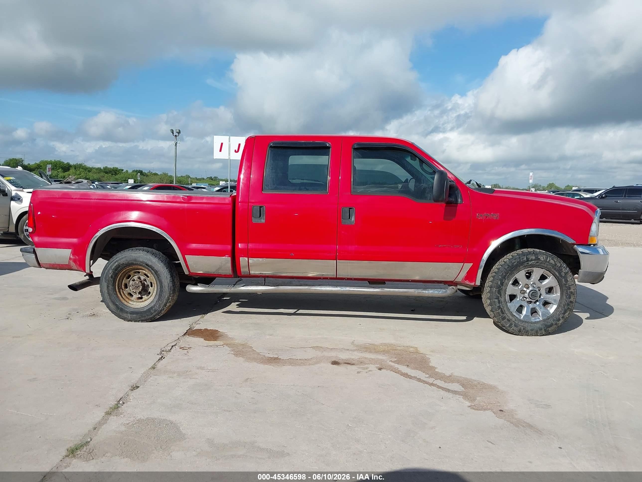 2001 Ford F-250 Lariat/xl/xlt Красный vin: 3FTNW21F81MA06033