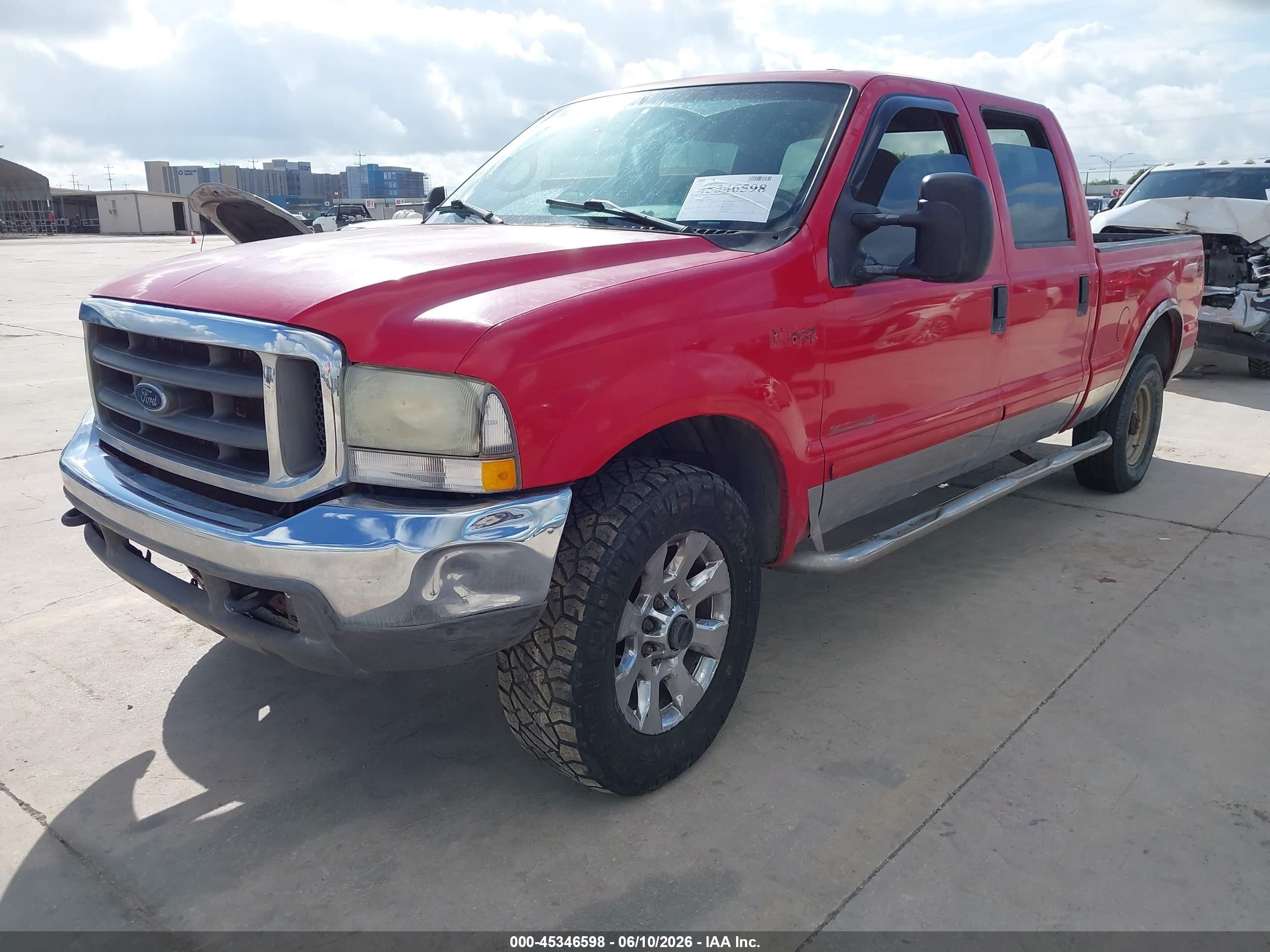 2001 Ford F-250 Lariat/xl/xlt Красный vin: 3FTNW21F81MA06033