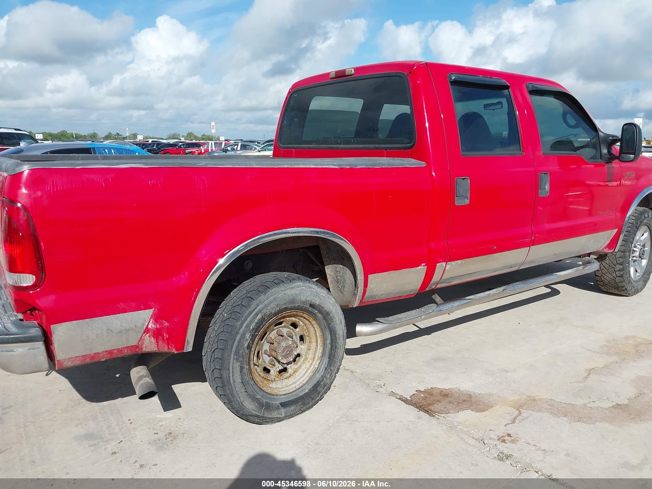 2001 Ford F-250 Lariat/xl/xlt Красный vin: 3FTNW21F81MA06033