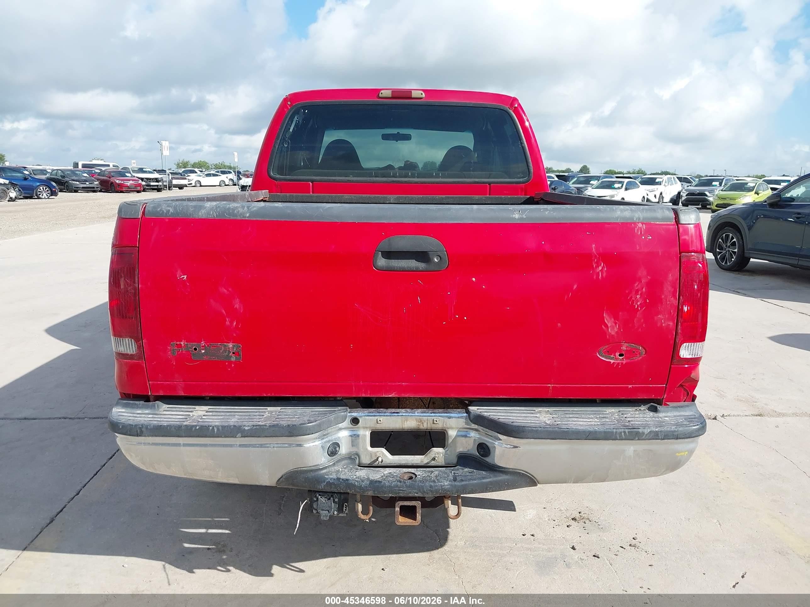2001 Ford F-250 Lariat/xl/xlt Красный vin: 3FTNW21F81MA06033