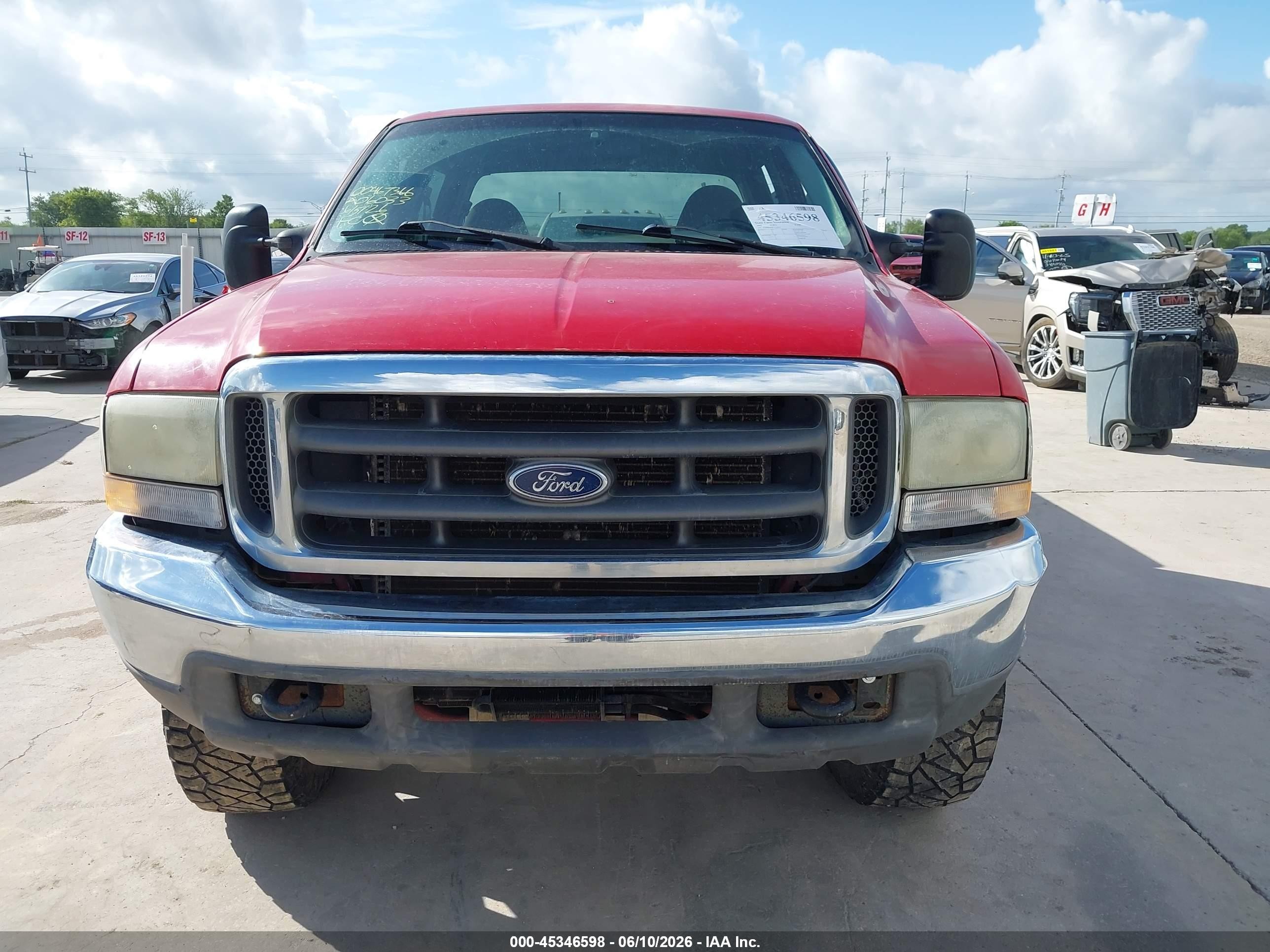 2001 Ford F-250 Lariat/xl/xlt Красный vin: 3FTNW21F81MA06033