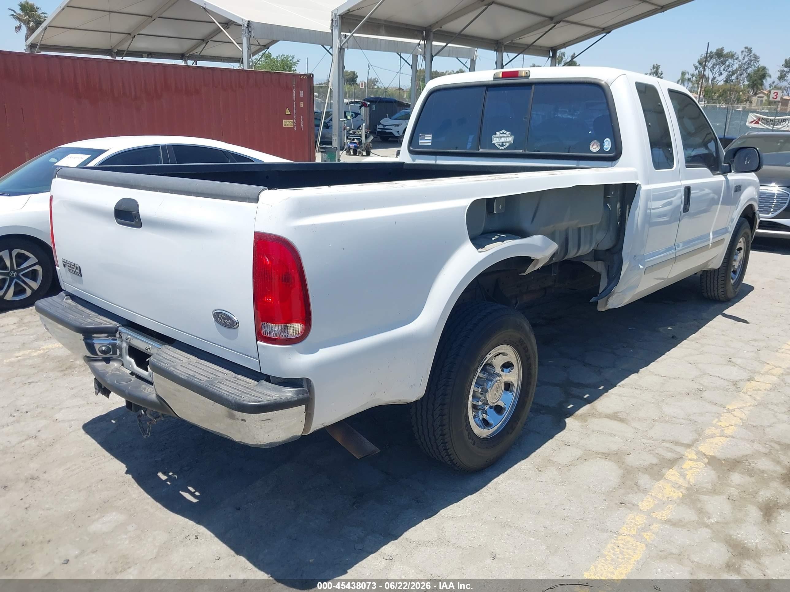 2003 Ford F-250 Lariat/xl/xlt White vin: 3FTNX20L33MB45722
