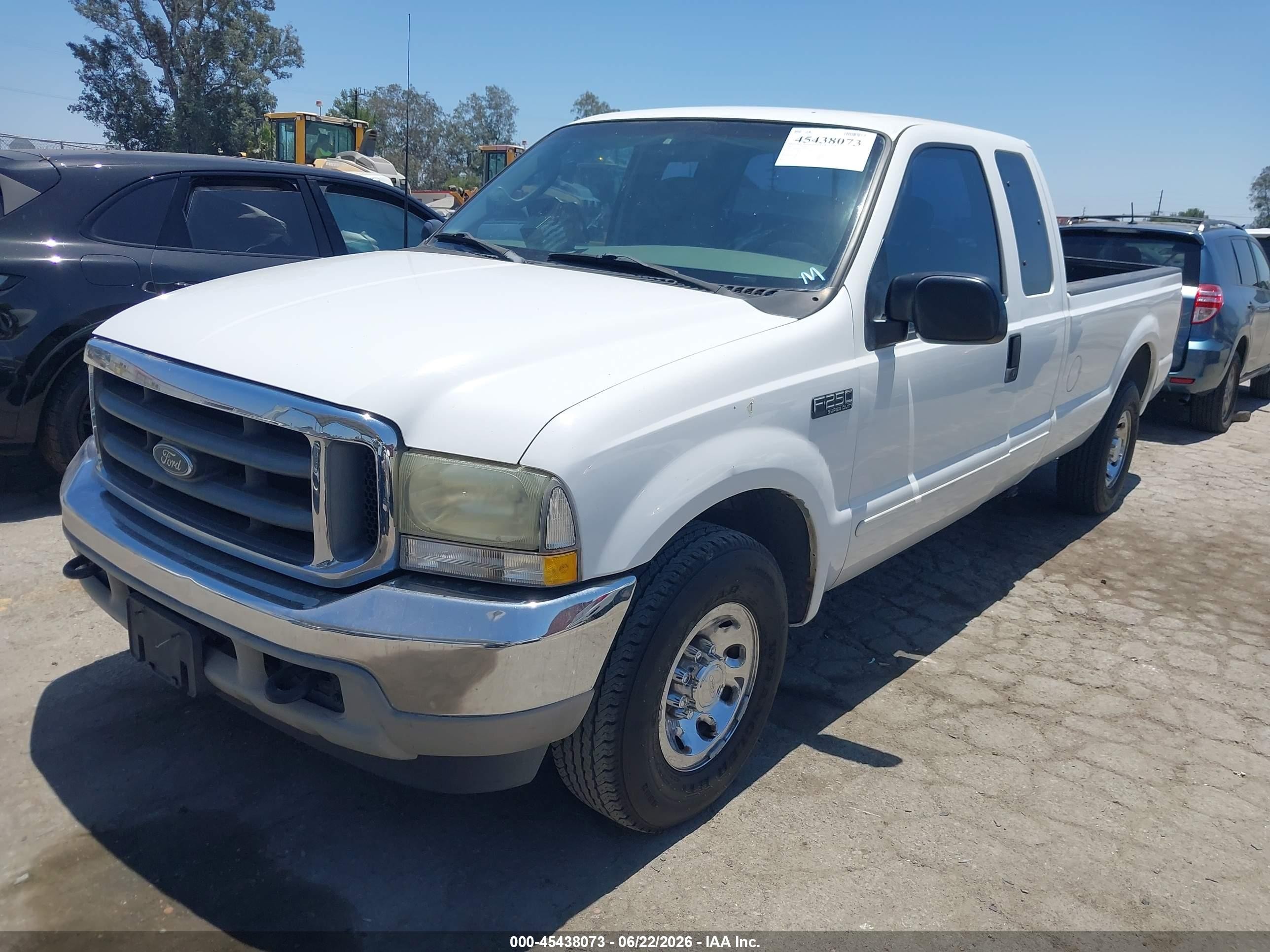 2003 Ford F-250 Lariat/xl/xlt White vin: 3FTNX20L33MB45722