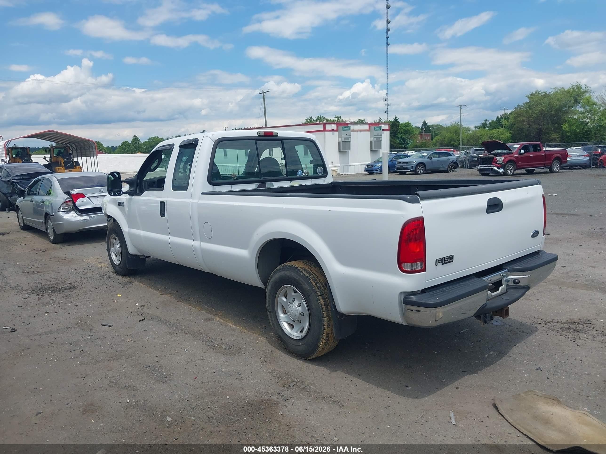 2003 Ford F250 Super Duty White vin: 3FTNX20L53MB35662