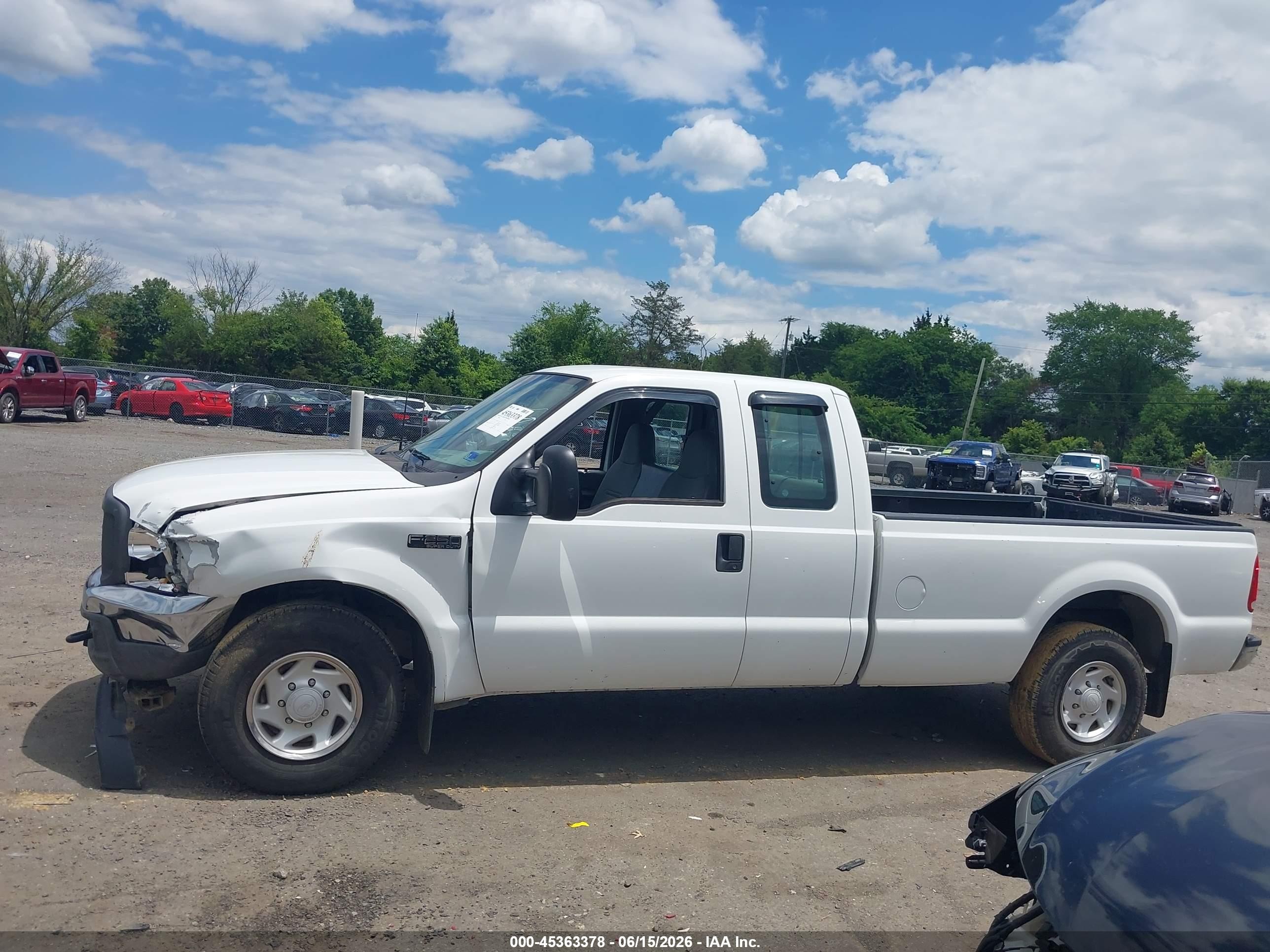 2003 Ford F250 Super Duty White vin: 3FTNX20L53MB35662