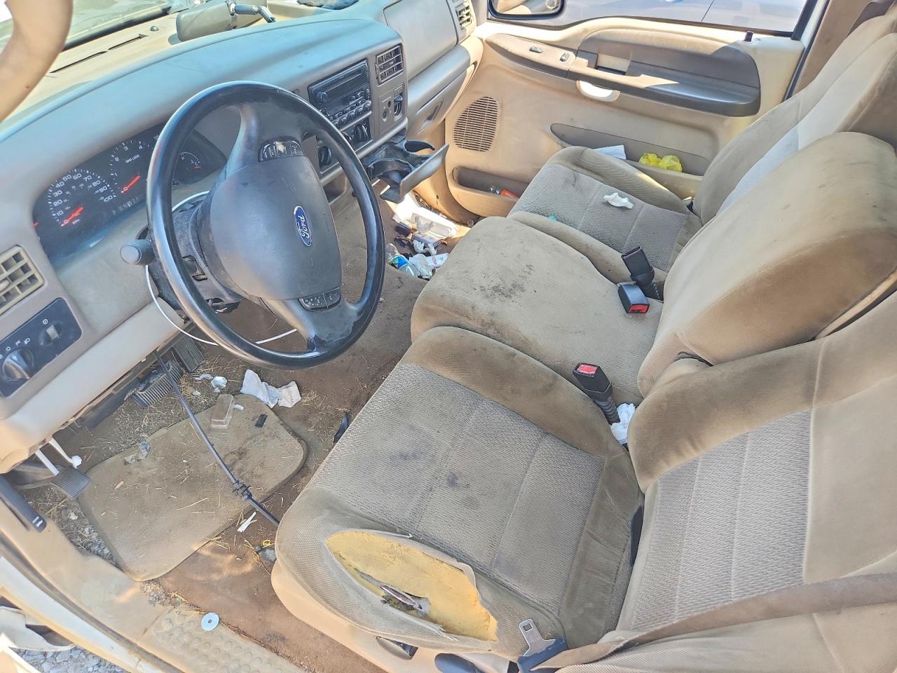 2003 Ford F250 Super Duty White vin: 3FTNX20L63MB30633
