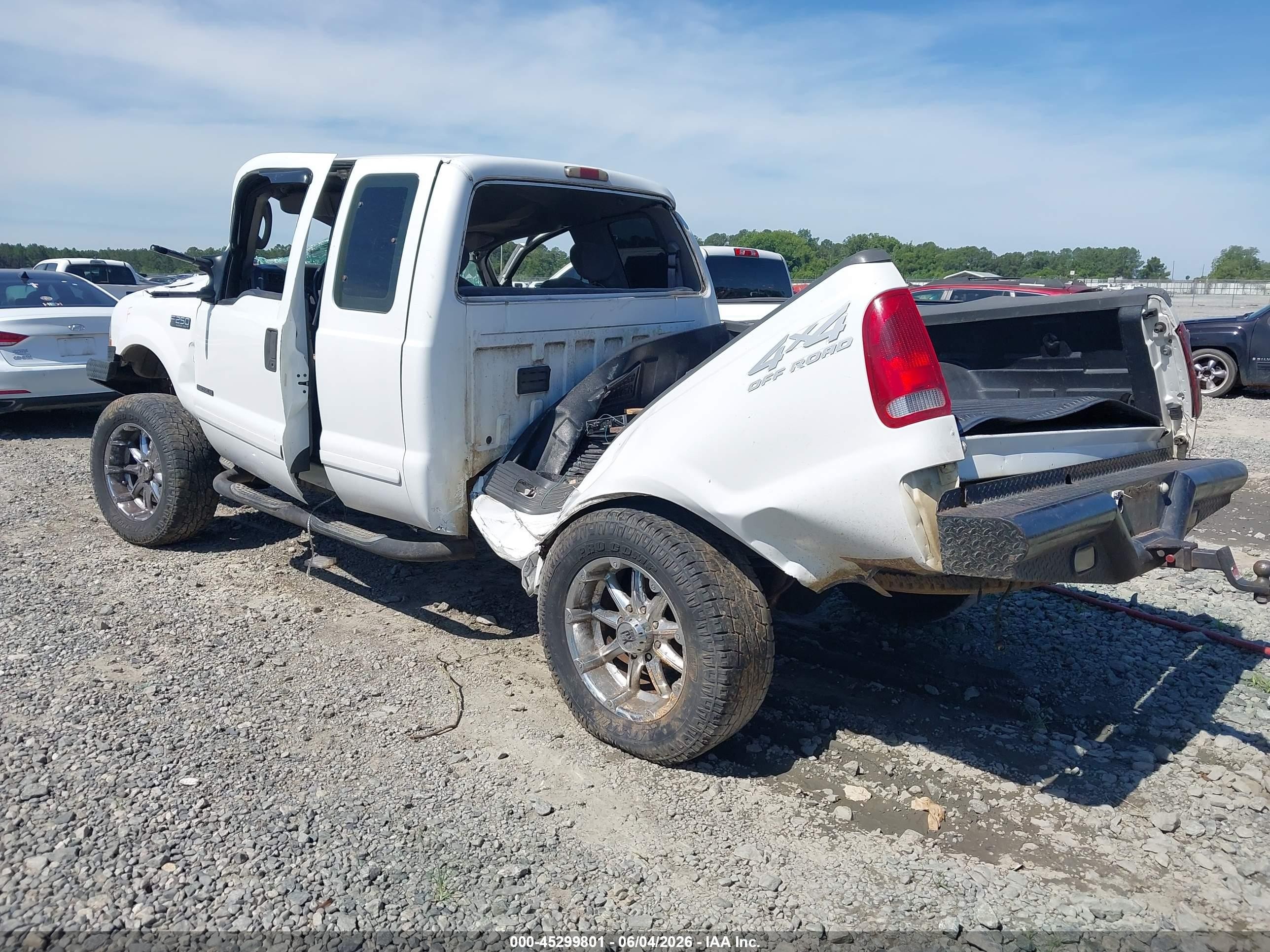 2001 Ford F-250 Lariat/xl/xlt White vin: 3FTNX21F81MA26442